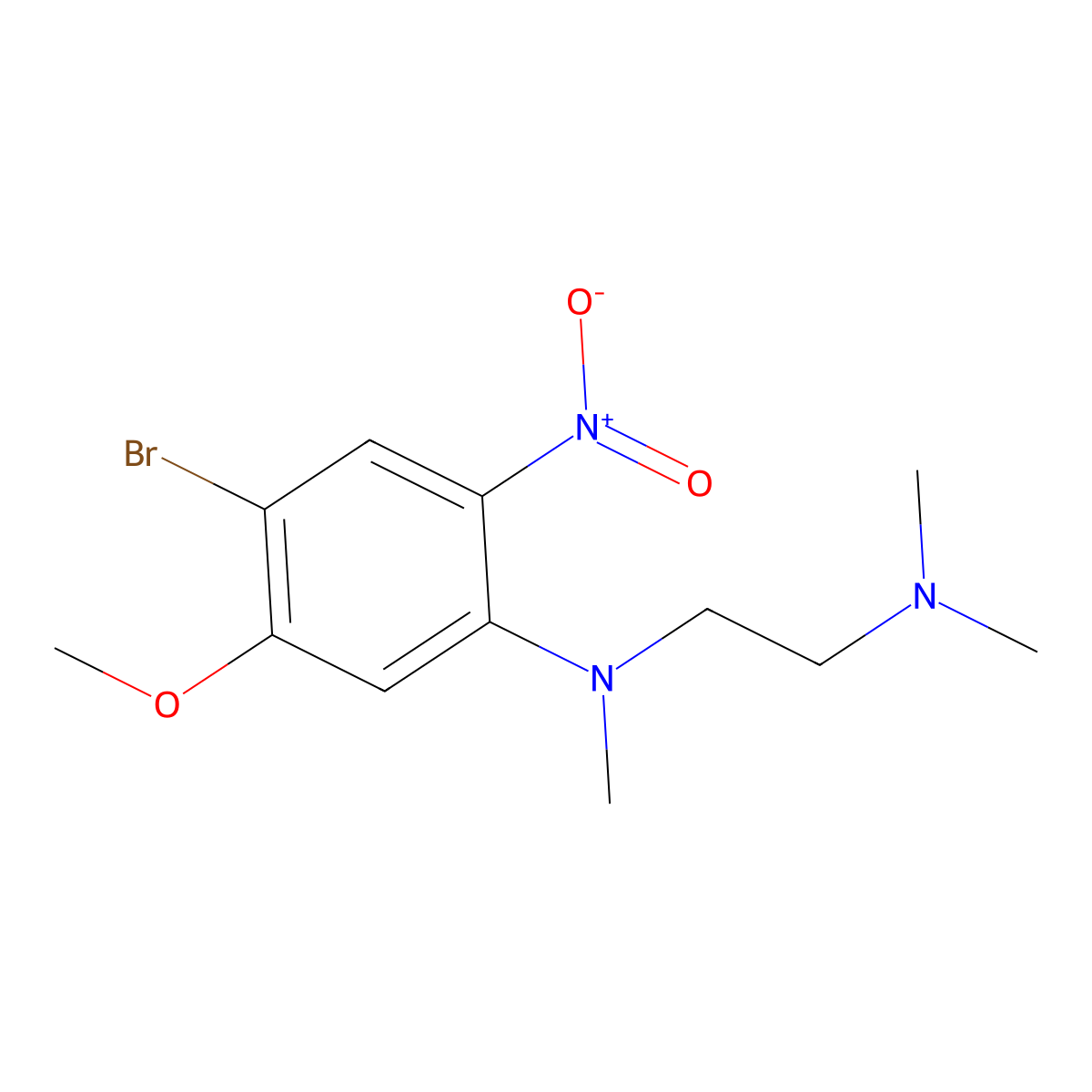 N1-(4-bromo-5-methoxy-2-nitrophenyl)-N1,N2,N2-trimethylethane-1,2-diamine molecular structure, CAS 2050523-66-3