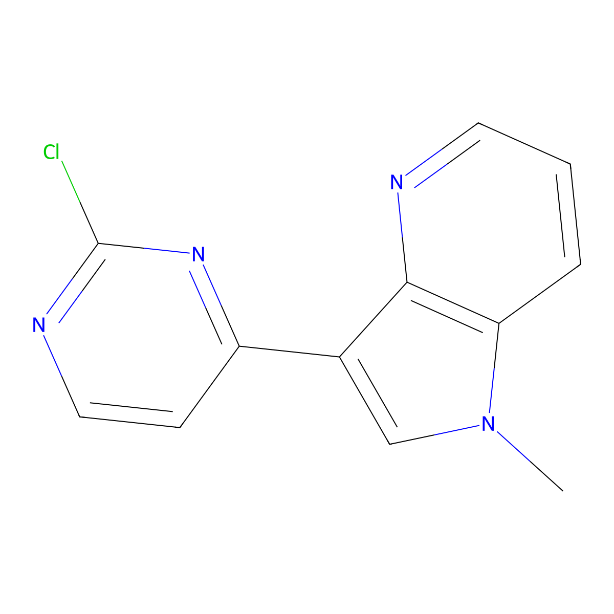 3-(2-Chloro-4-pyrimidinyl)-1-methyl-1H-pyrrolo[3,2-b]pyridine molecular structure, CAS 2050525-56-7