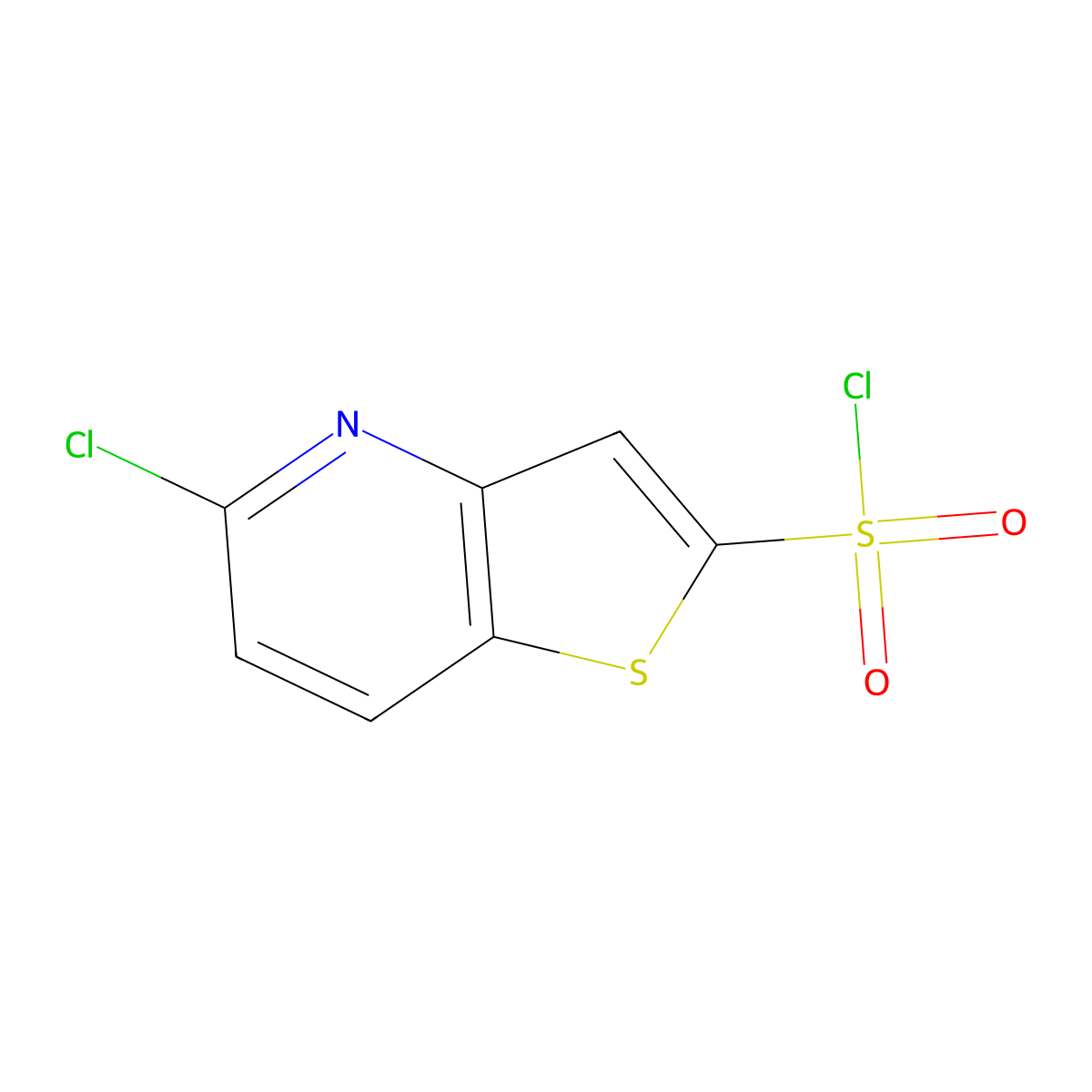 5-Chlorothieno[3,2-b]pyridine-2-sulfonyl chloride molecular structure, CAS 205055-20-5