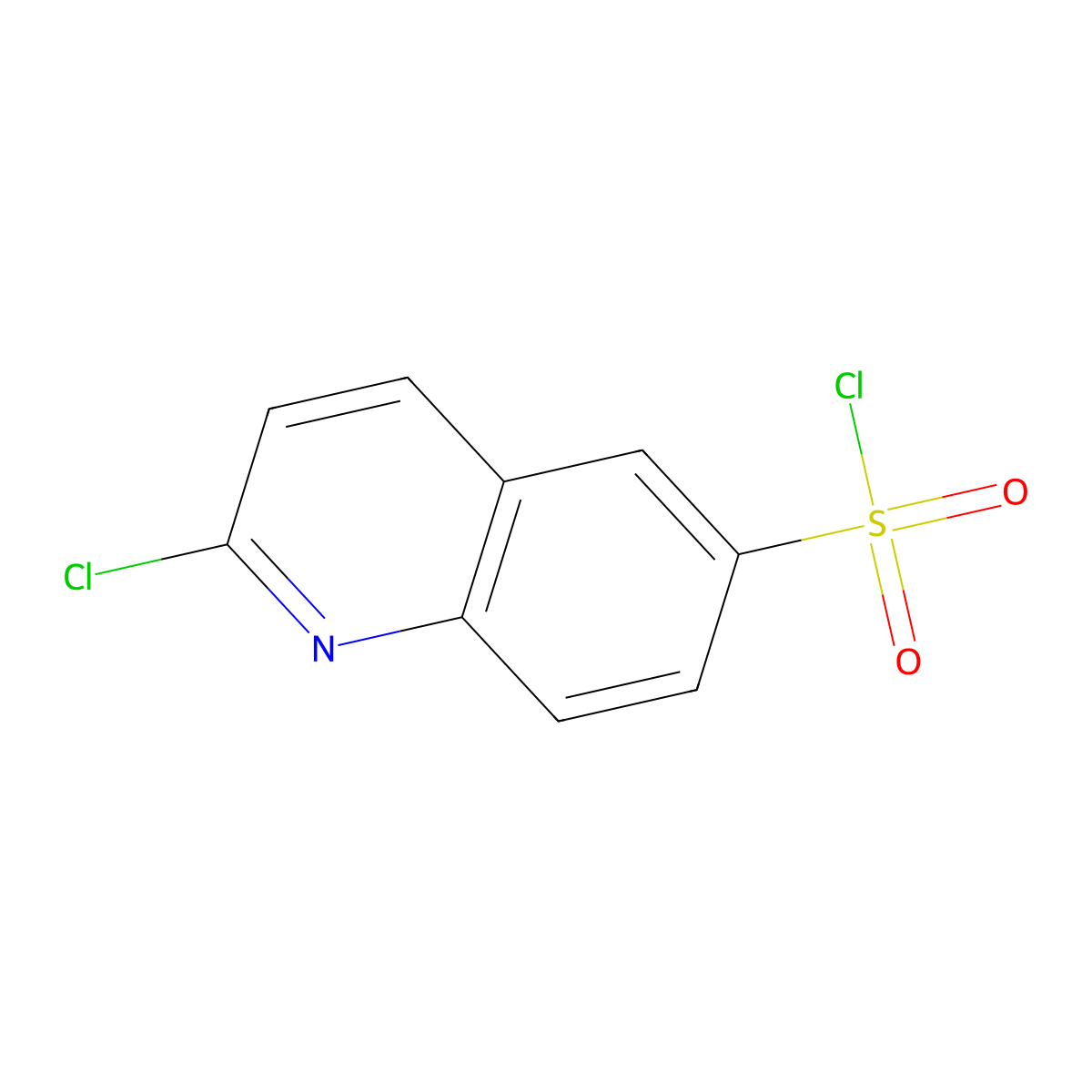 2-Chloroquinoline-6-sulfonyl chloride molecular structure, CAS 205055-71-6