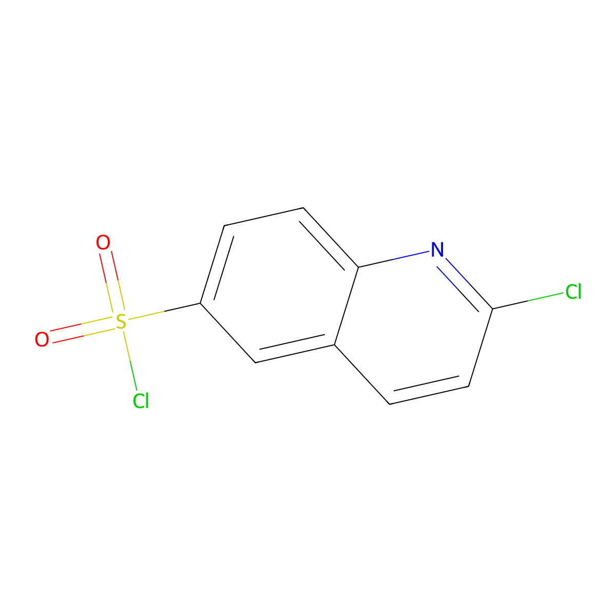 2-Chloroquinoline-6-sulfonyl chloride molecular structure, CAS 205055-71-6
