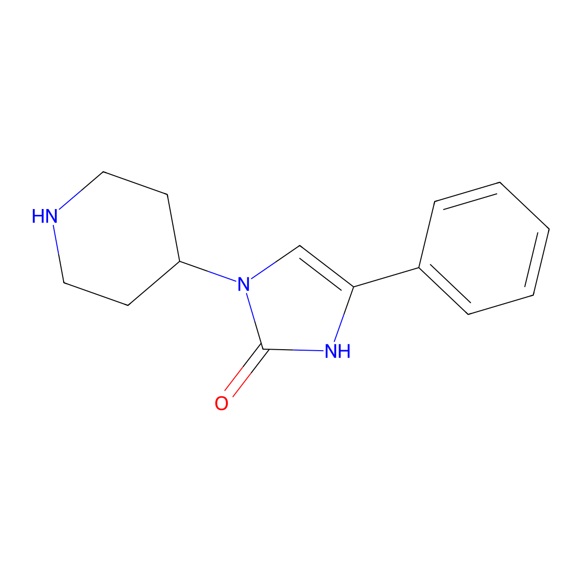 4-Phenyl-1-(piperidin-4-yl)-1,3-dihydro-2H-imidazol-2-one molecular structure, CAS 205058-28-2