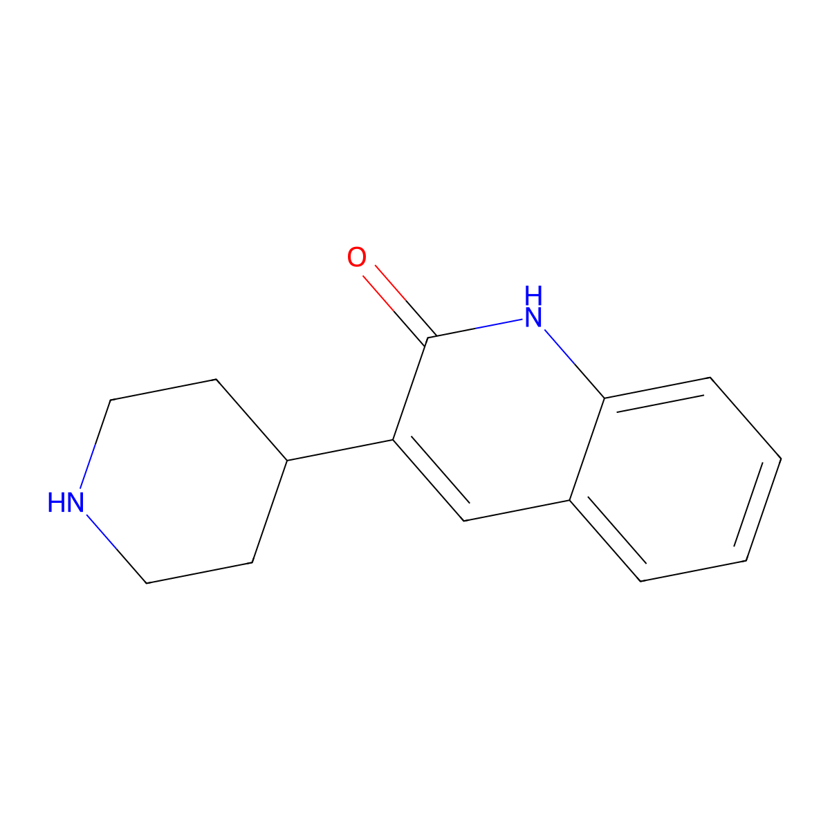 3-(Piperidin-4-yl)quinolin-2(1H)-one molecular structure, CAS 205058-78-2