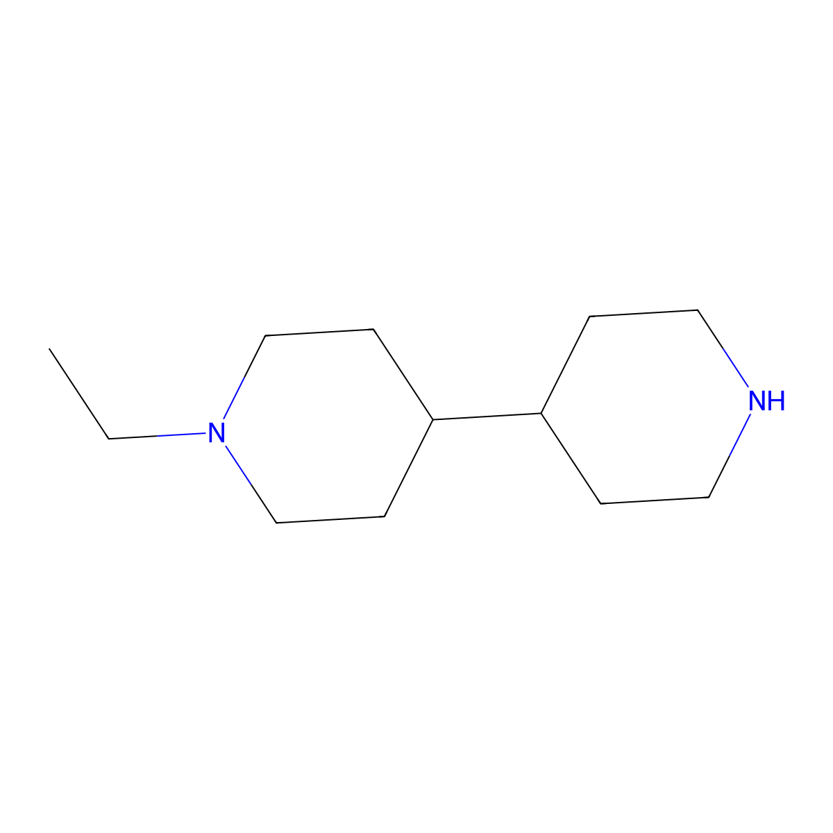 1-Ethyl-4,4'-bipiperidine molecular structure, CAS 205059-32-1