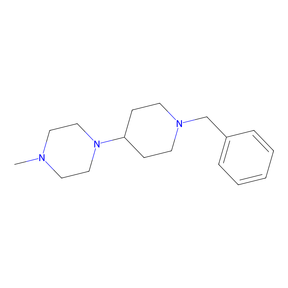 1-(1-Benzylpiperidin-4-yl)-4-methylpiperazine molecular structure, CAS 205059-34-3