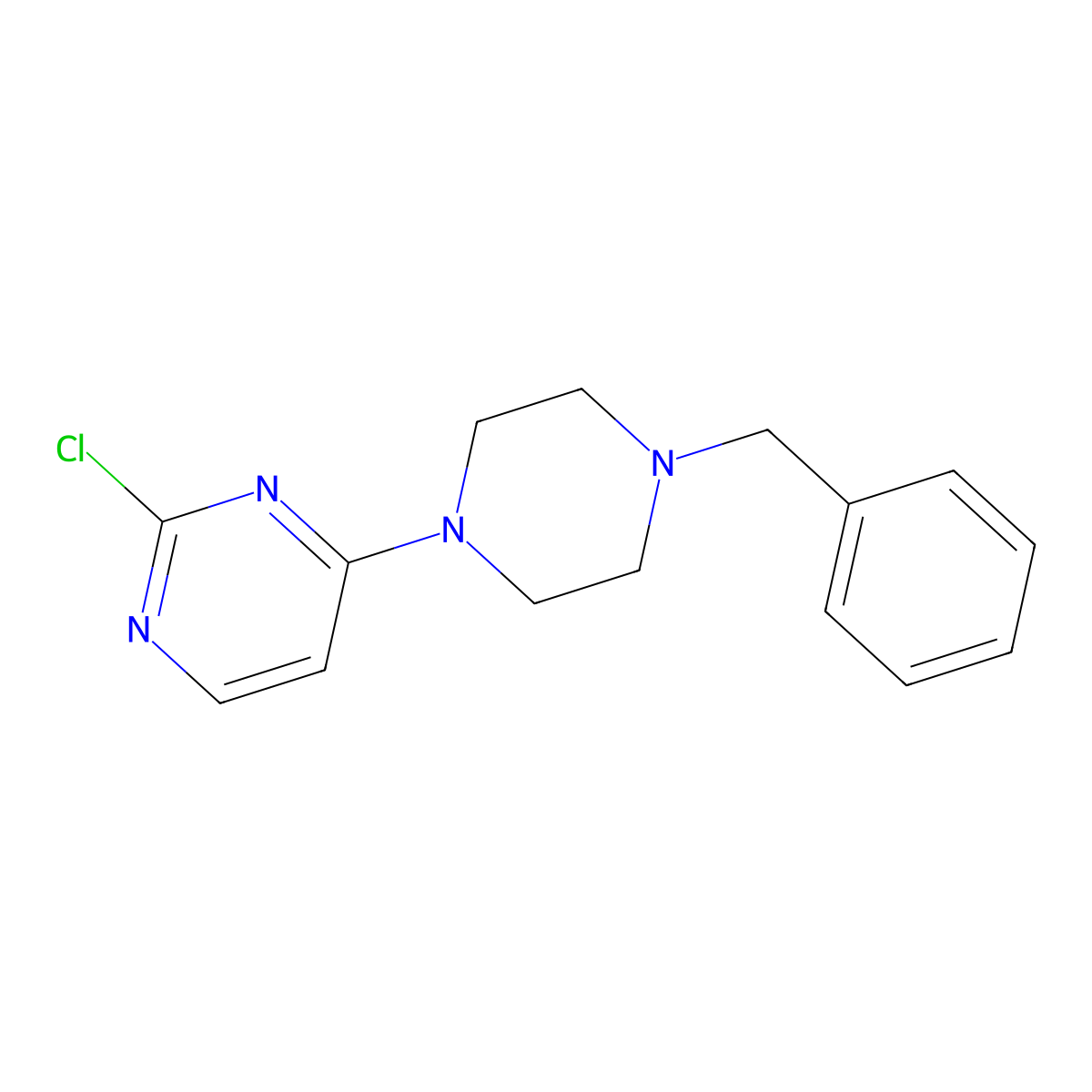 4-(4-Benzylpiperazin-1-yl)-2-chloropyrimidine molecular structure, CAS 205060-94-2