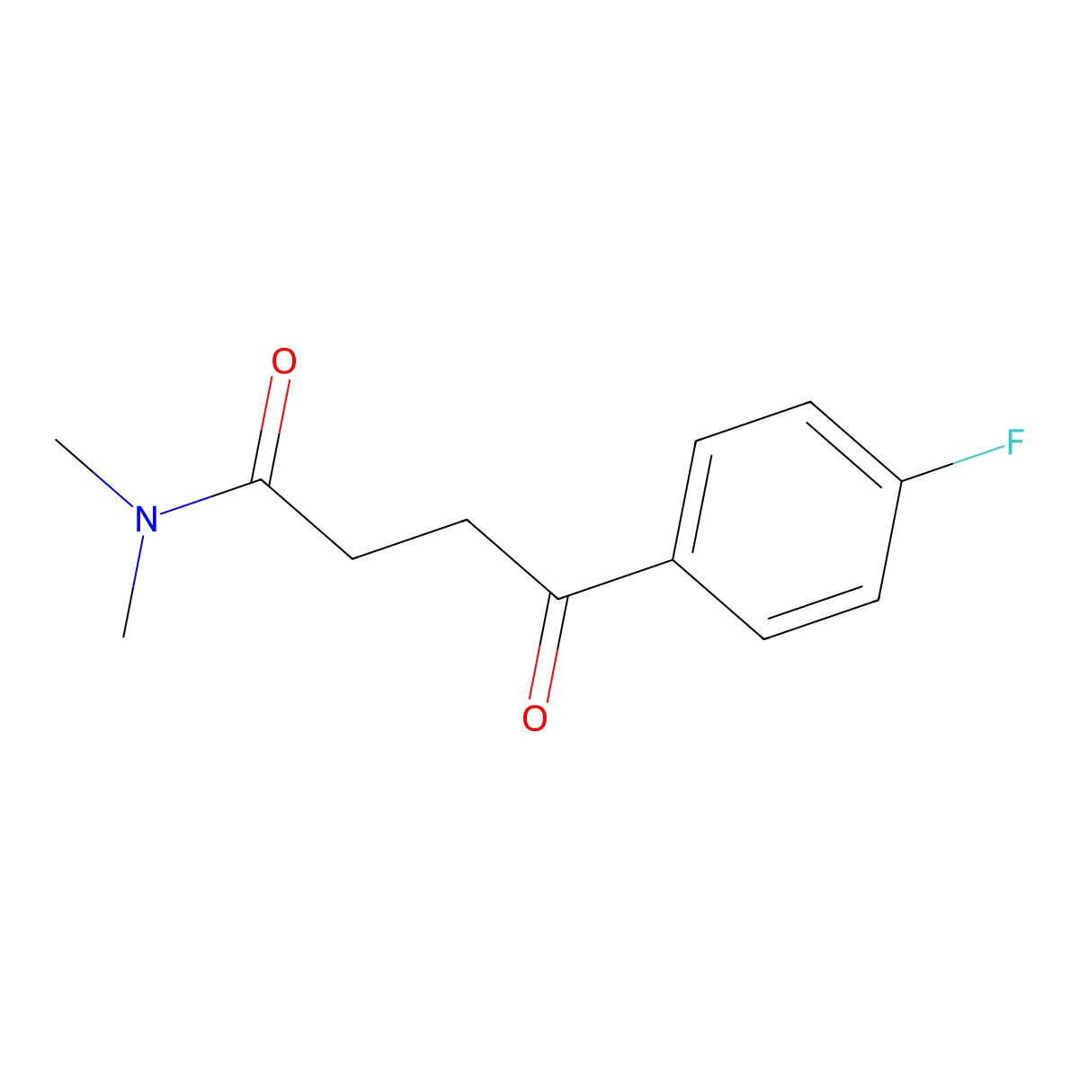 4-(4-fluorophenyl)-N,N-dimethyl-4-oxobutanamide molecular structure, CAS 205061-58-1