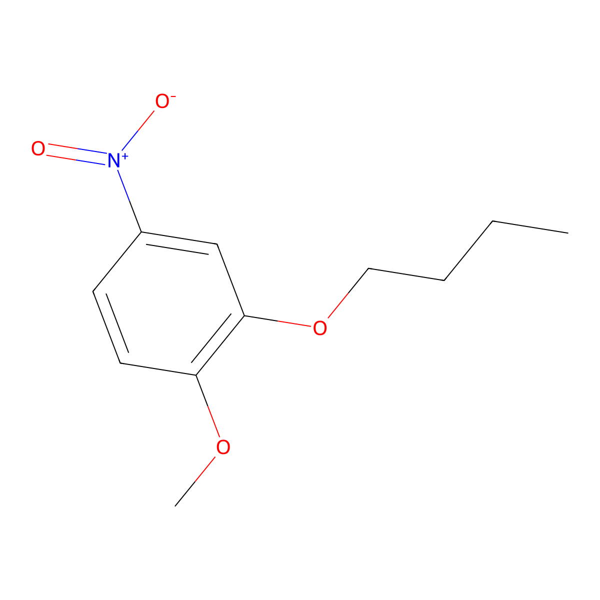 2-Butoxy-1-methoxy-4-nitrobenzene molecular structure, CAS 205067-45-4