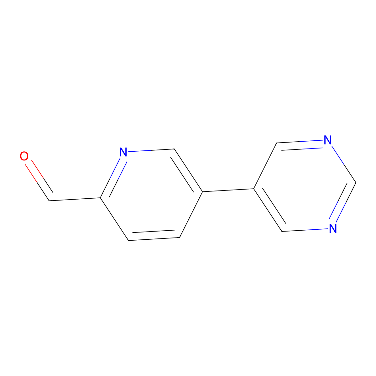 5-(Pyrimidin-5-yl)picolinaldehyde molecular structure, CAS 2050787-56-7