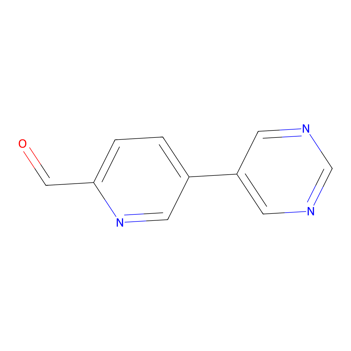 5-(Pyrimidin-5-yl)picolinaldehyde molecular structure, CAS 2050787-56-7