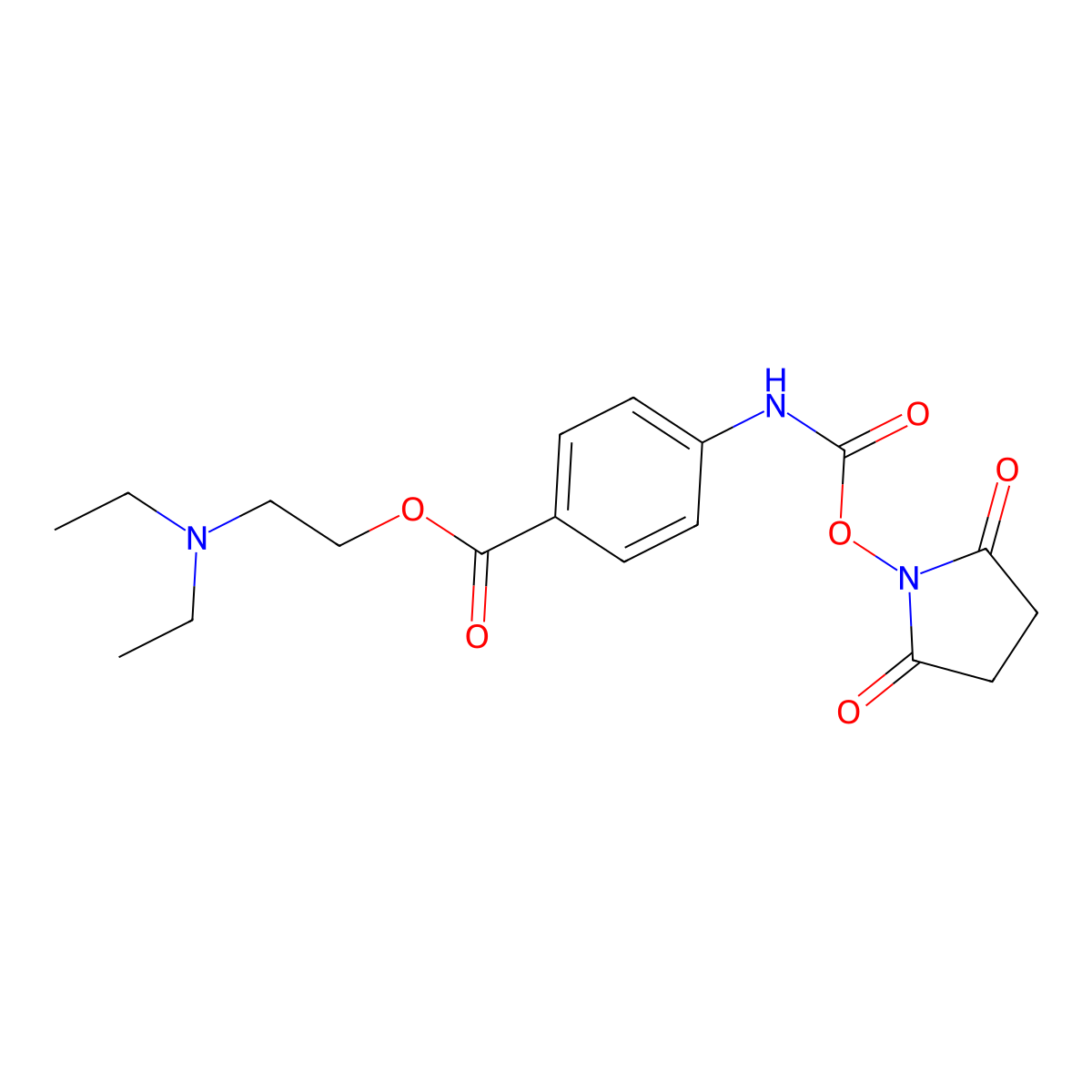 NHS-NH-(diethylamino)ethyl benzoate molecular structure, CAS 2050902-45-7