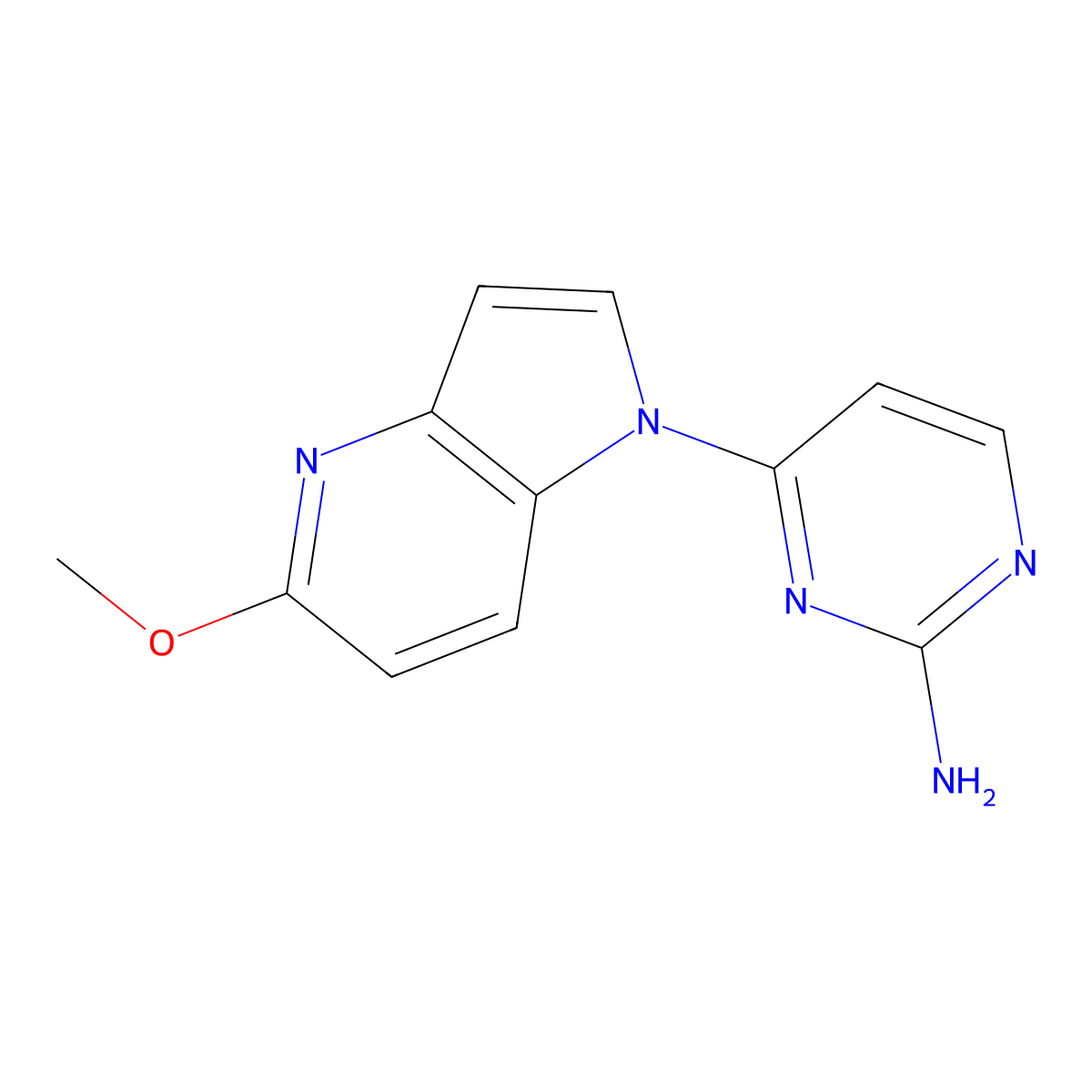 4-(5-methoxy-1H-pyrrolo[3,2-b]pyridin-1-yl)pyrimidin-2-amine molecular structure, CAS 2050907-47-4