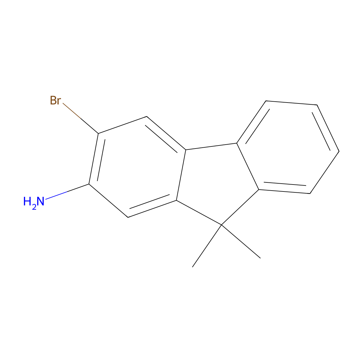 3-Bromo-9,9-dimethyl-9H-fluoren-2-amine molecular structure, CAS 2050948-14-4
