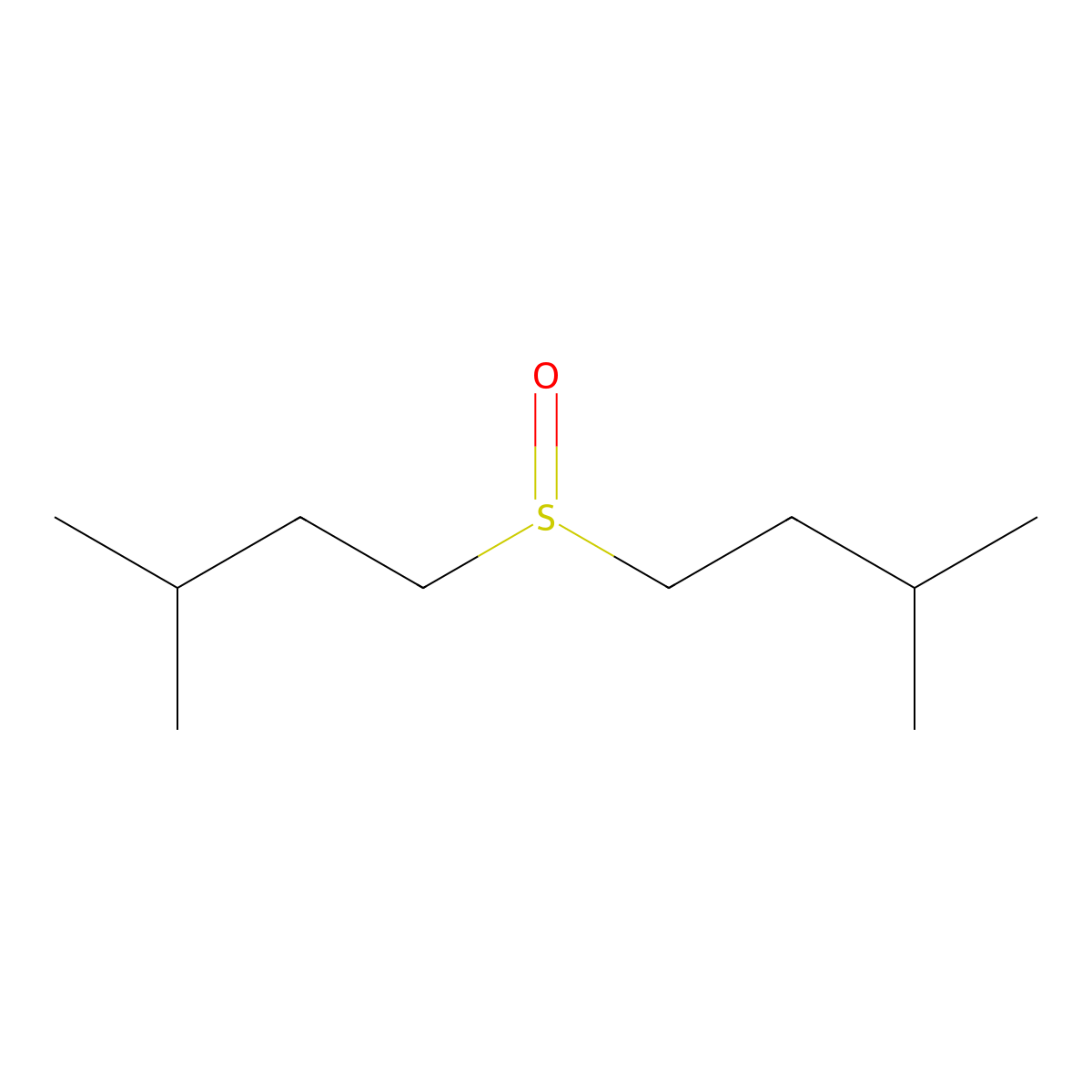 Isopentyl sulfoxide molecular structure, CAS 2051-06-1