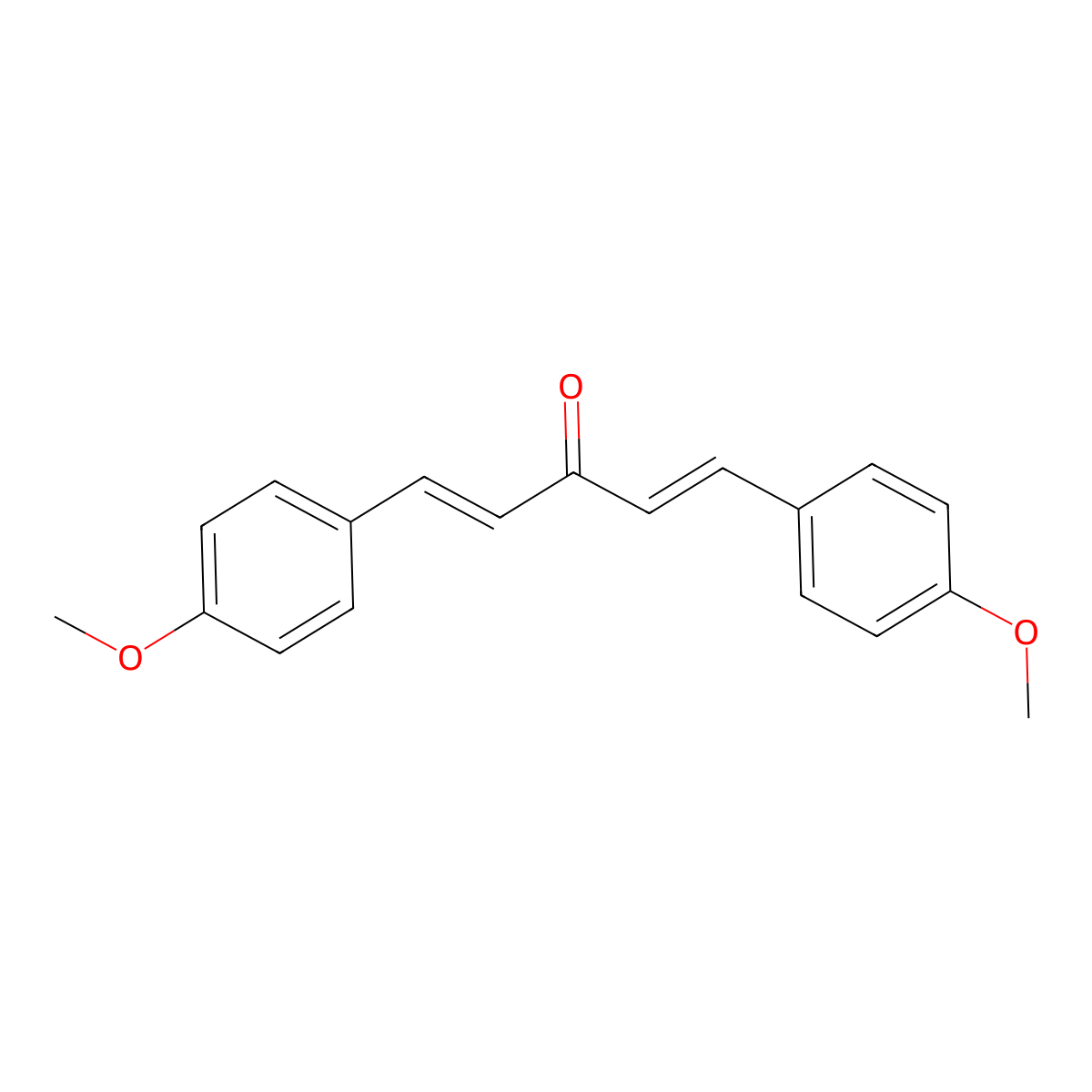 1,5-Bis(4-methoxyphenyl)-1,4-pentadien-3-one molecular structure, CAS 2051-07-2