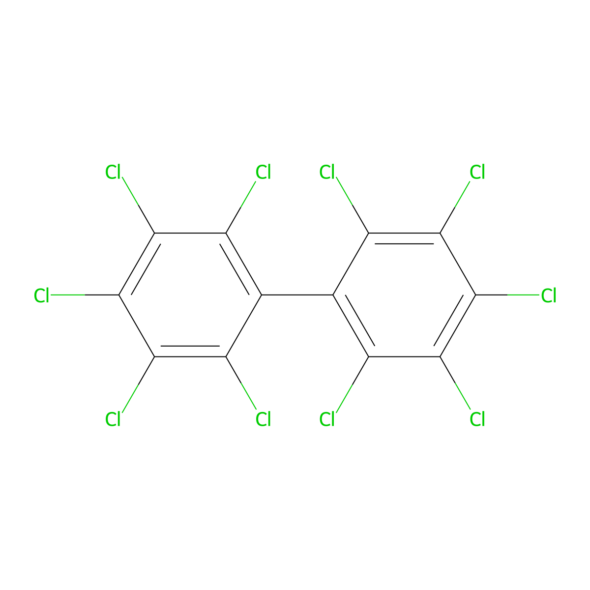 Decachlorobiphenyl molecular structure, CAS 2051-24-3