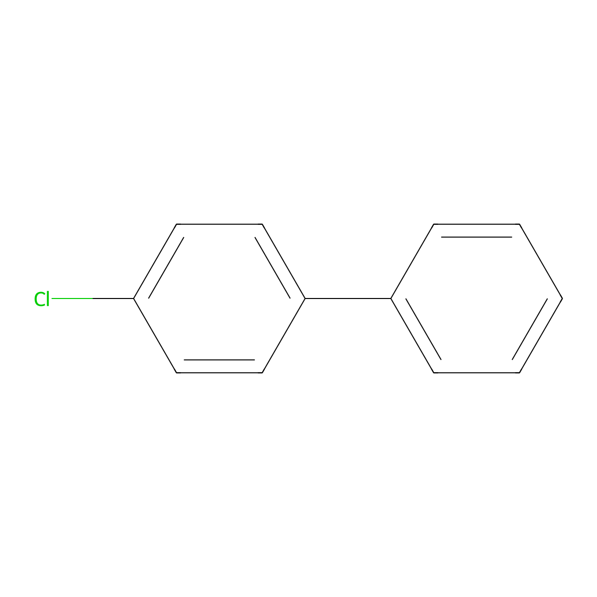 4-Chlorobiphenyl molecular structure, CAS 2051-62-9