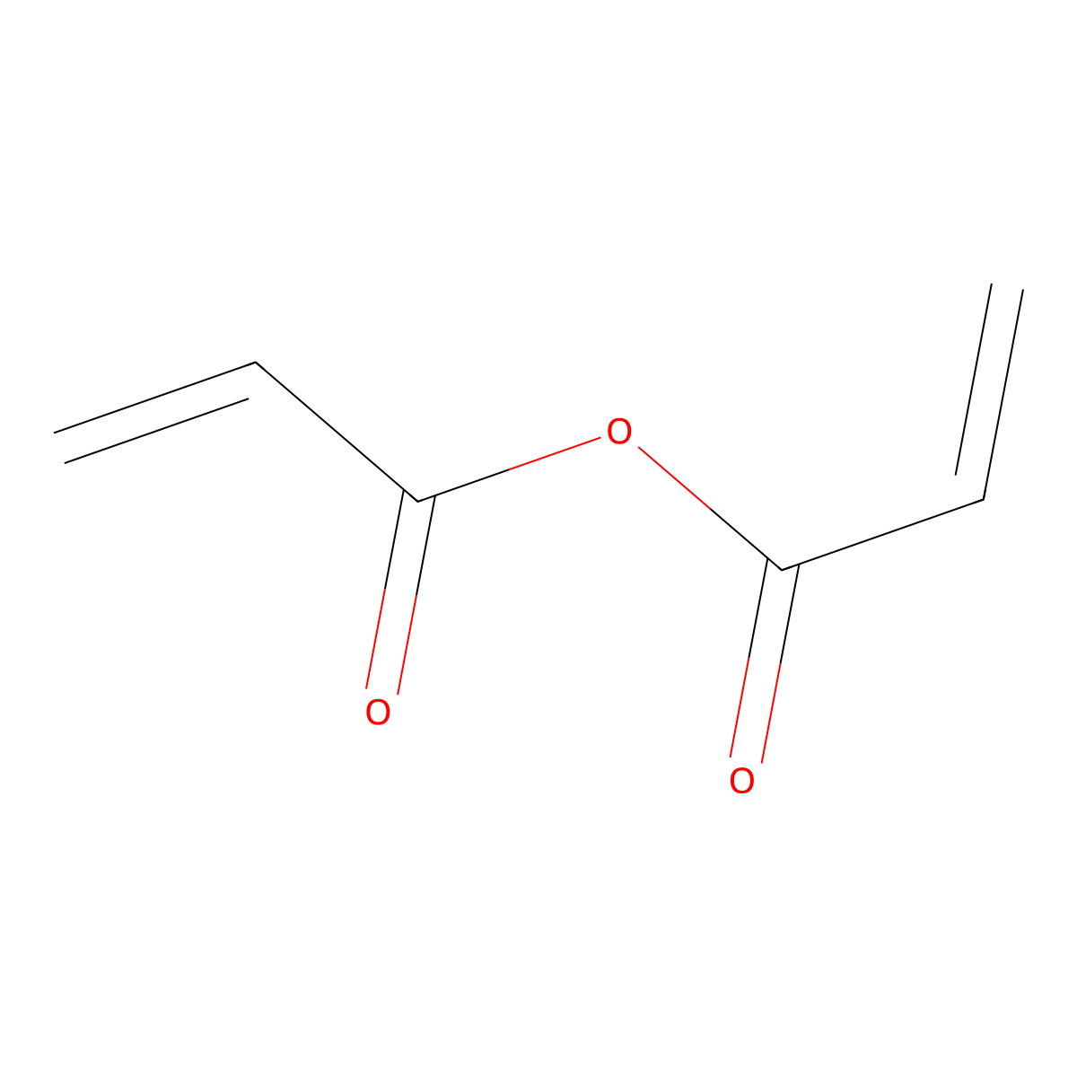 Acrylic anhydride molecular structure, CAS 2051-76-5