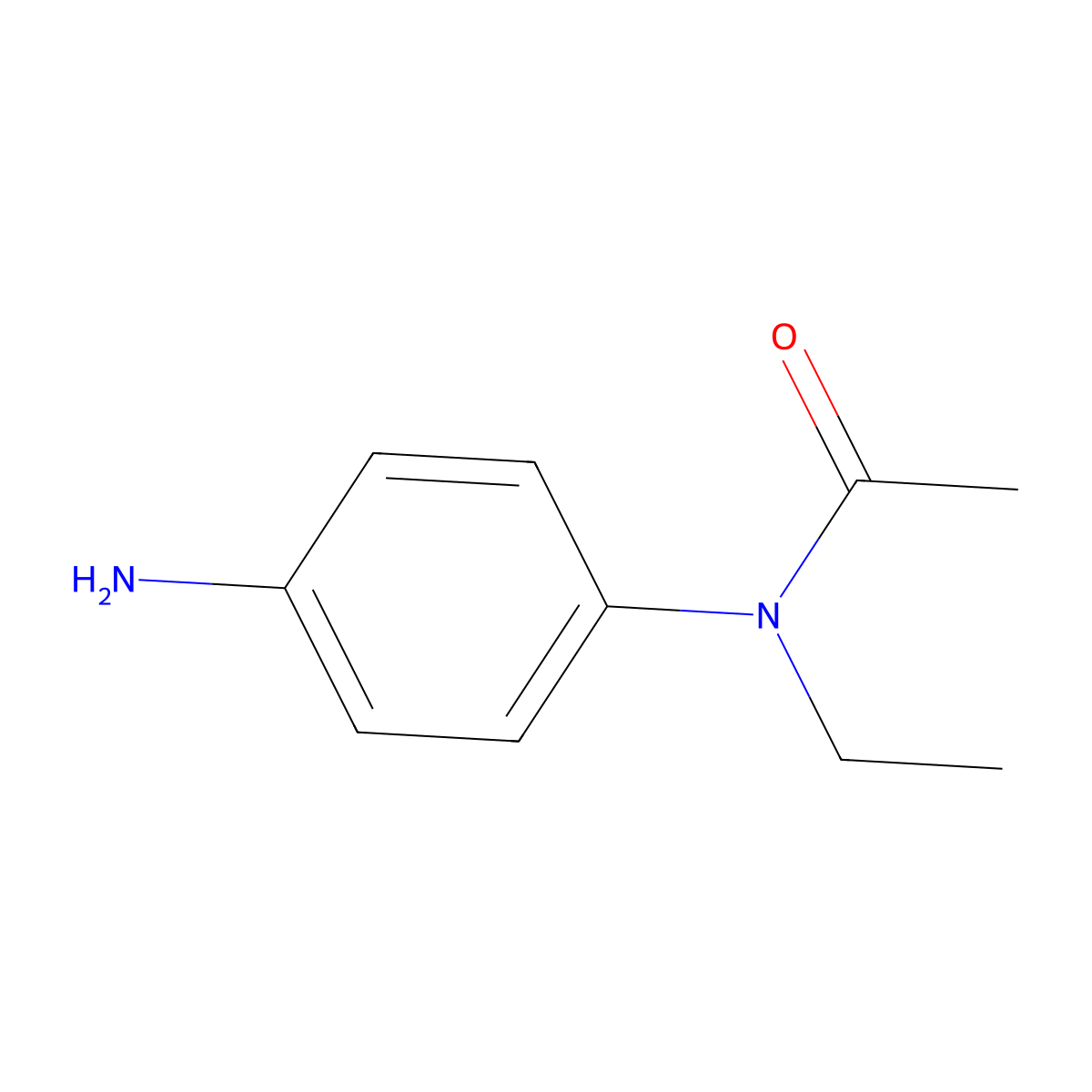 Acetamide, N-(4-aminophenyl)-N-ethyl- molecular structure, CAS 2051-82-3