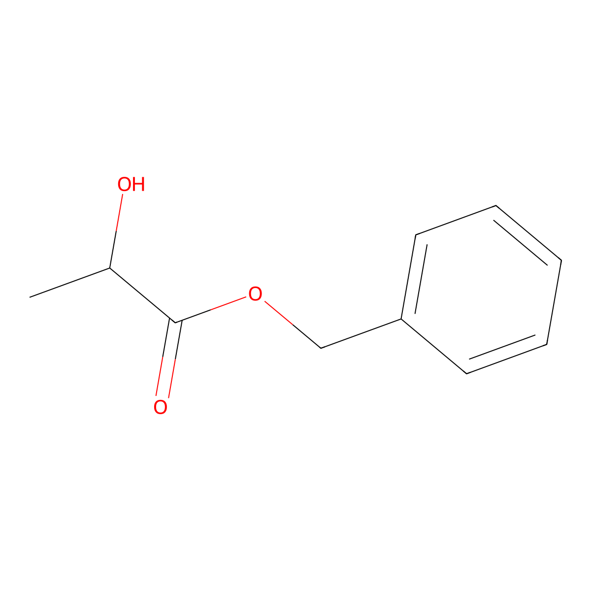 Benzyl lactate molecular structure, CAS 2051-96-9
