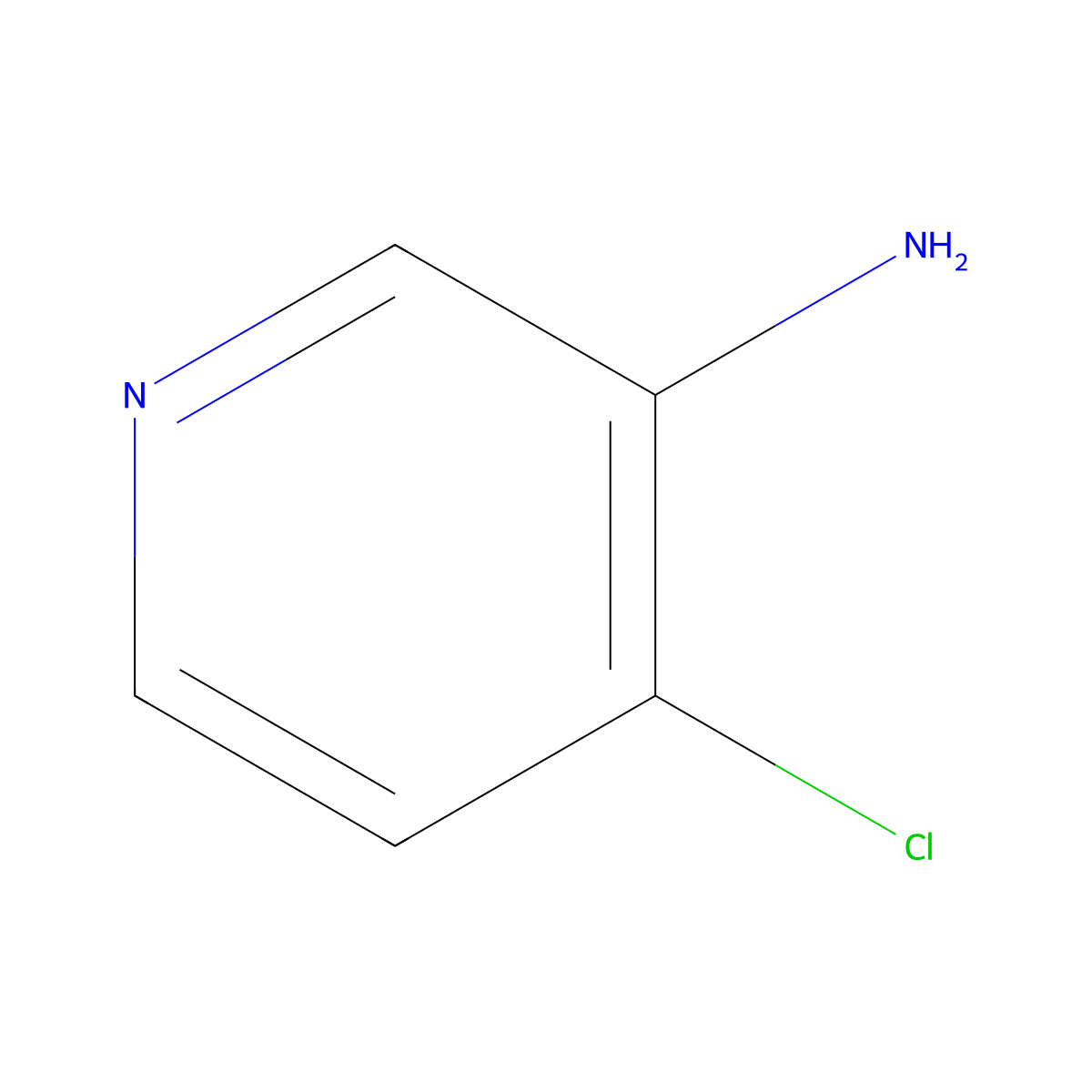 3-Amino-4-chloropyridine molecular structure, CAS 20511-15-3