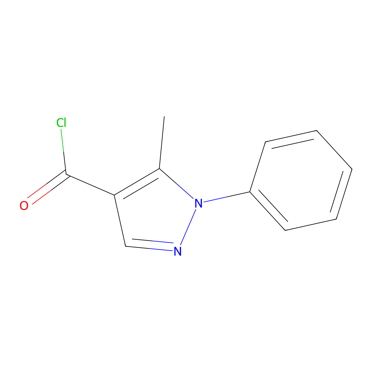 5-Methyl-1-Phenyl-1H-Pyrazole-4-Carbonyl Chloride molecular structure, CAS 205113-77-5