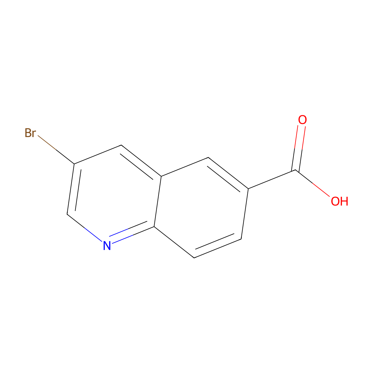 3-Bromoquinoline-6-carboxylic acid molecular structure, CAS 205114-14-3