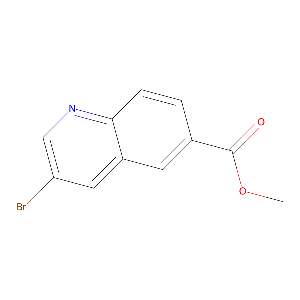 Methyl 3-bromoquinoline-6-carboxylate molecular structure, CAS 205114-17-6