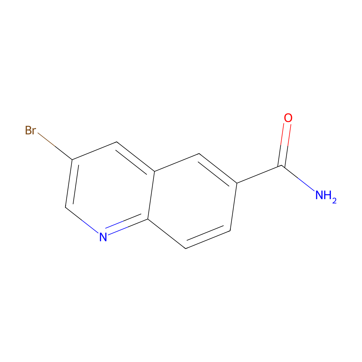 3-Bromoquinoline-6-carboxamide molecular structure, CAS 205114-18-7
