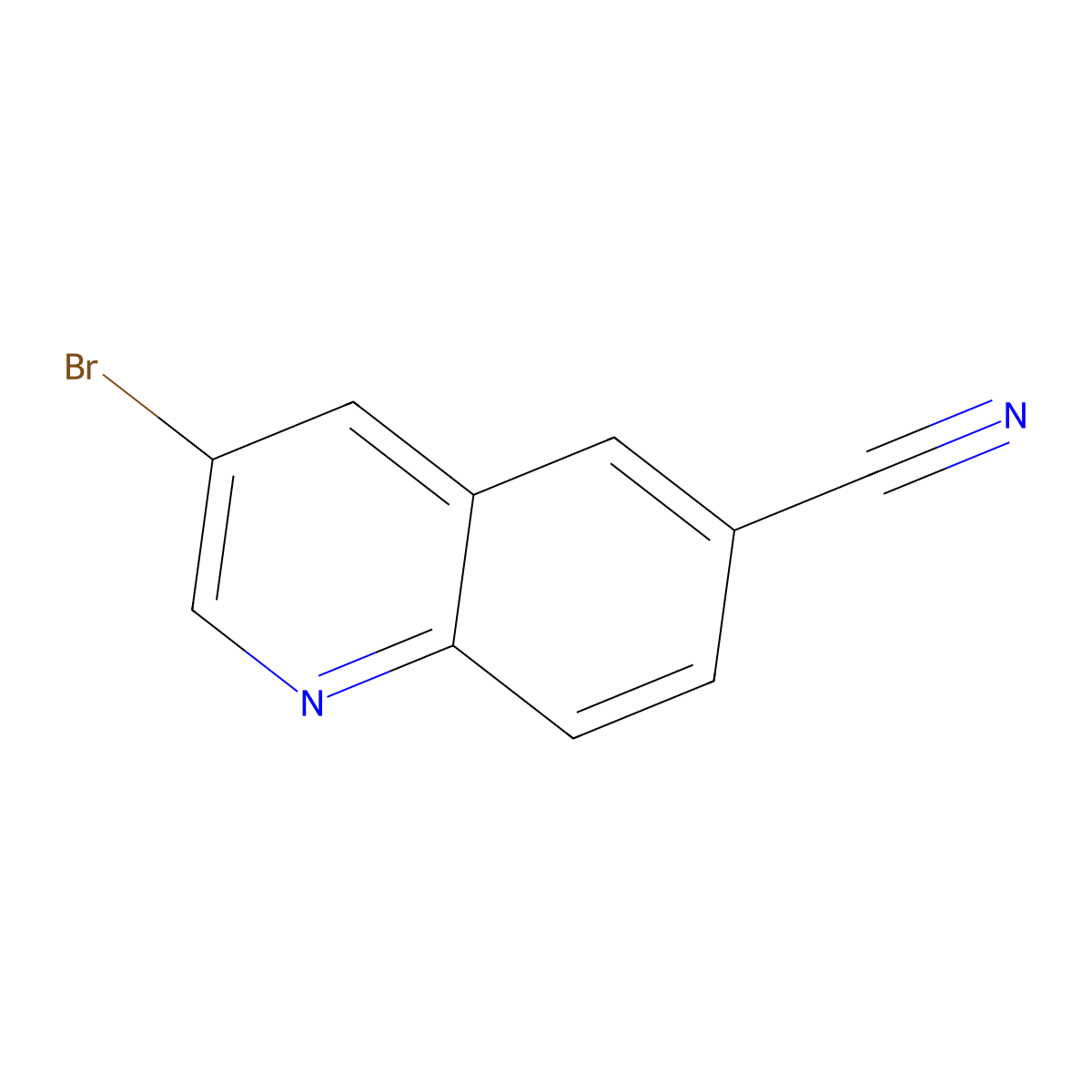 3-Bromoquinoline-6-carbonitrile molecular structure, CAS 205114-19-8