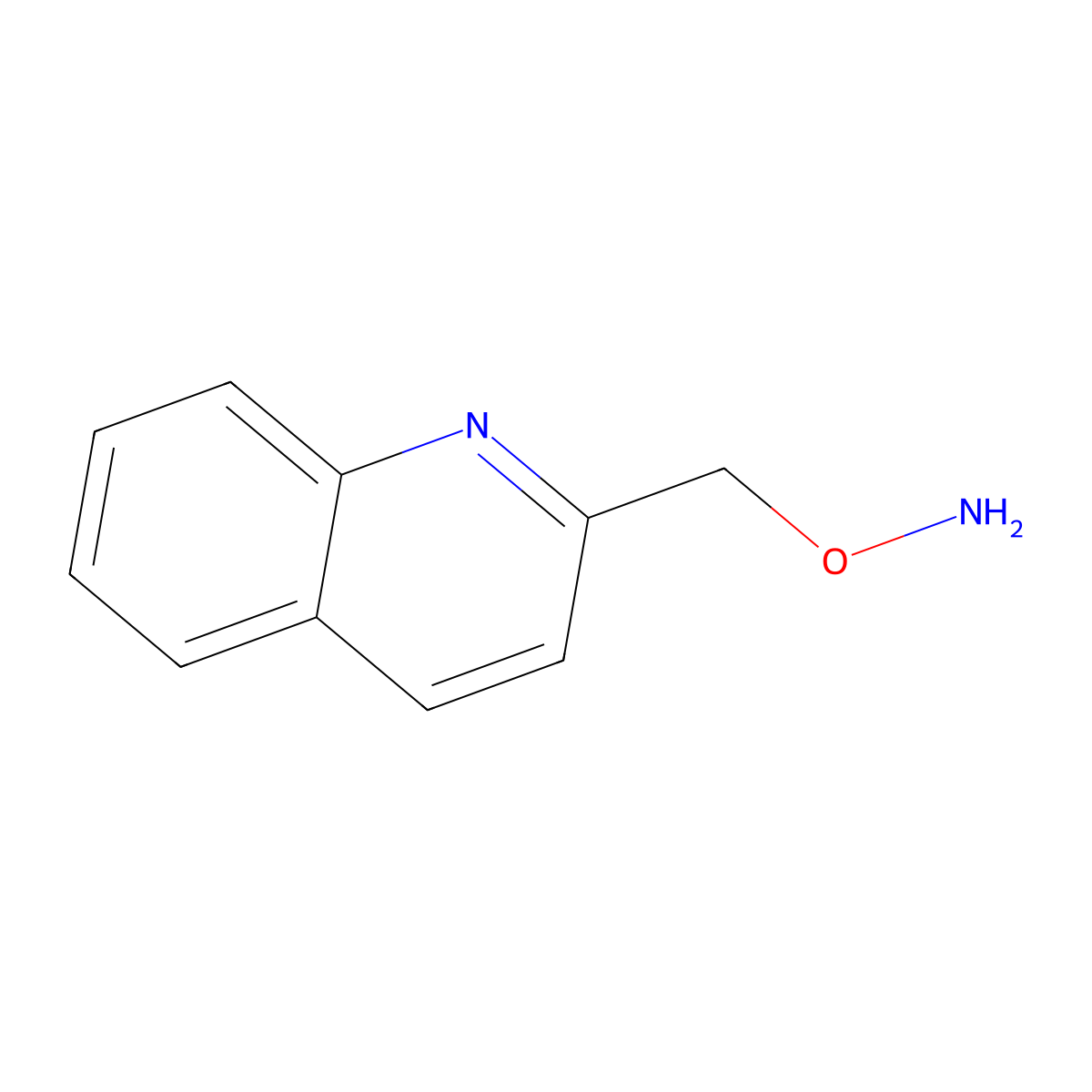 O-(quinolin-2-ylmethyl)hydroxylamine molecular structure, CAS 205114-21-2