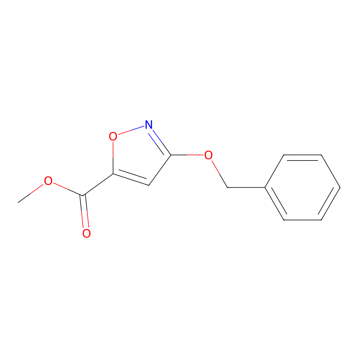 Methyl 3-(benzyloxy)isoxazole-5-carboxylate molecular structure, CAS 205115-22-6