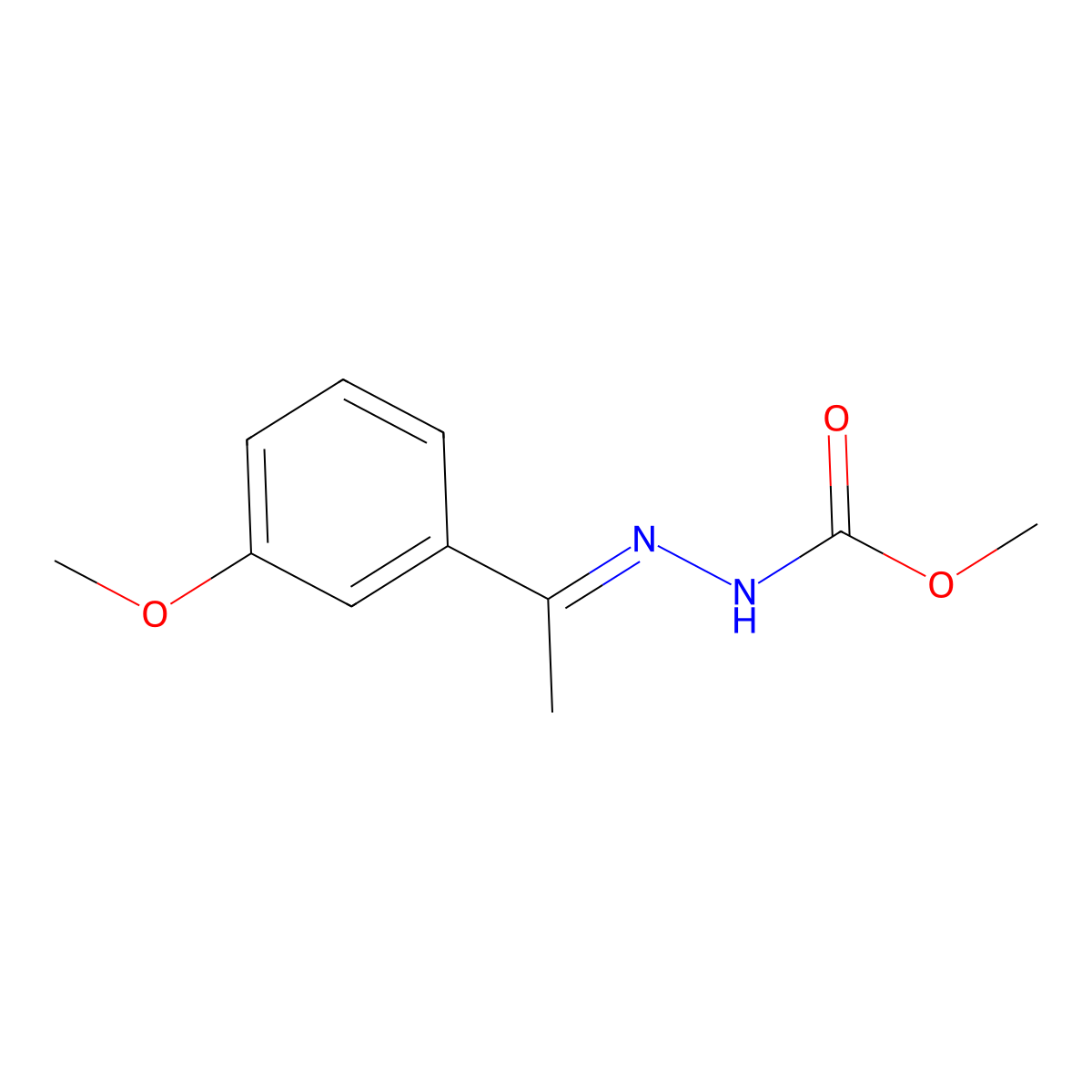 N'-[(1E)-1-(3-methoxyphenyl)ethylidene]methoxycarbohydrazide molecular structure, CAS 205121-88-6