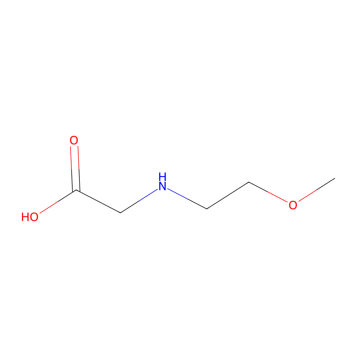 2-[(2-Methoxyethyl)amino]acetic acid molecular structure, CAS 205124-55-6