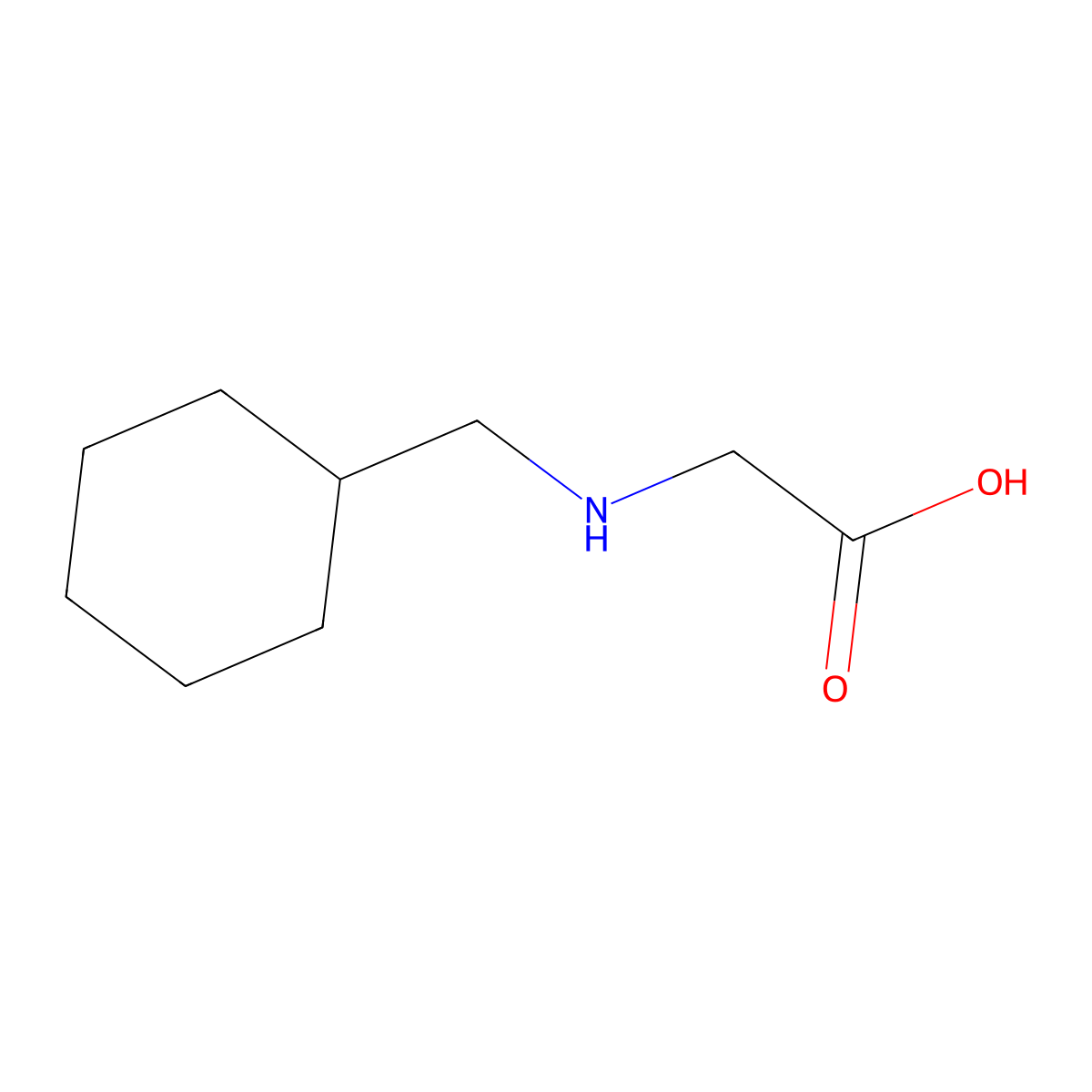 N-(cyclohexylmethyl)glycine molecular structure, CAS 205124-57-8