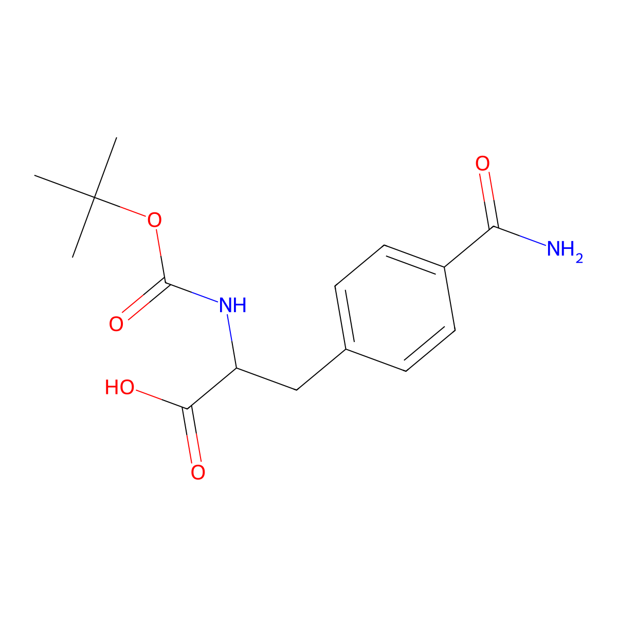Boc-L-4-Carbamoylphenylalanine molecular structure, CAS 205126-71-2