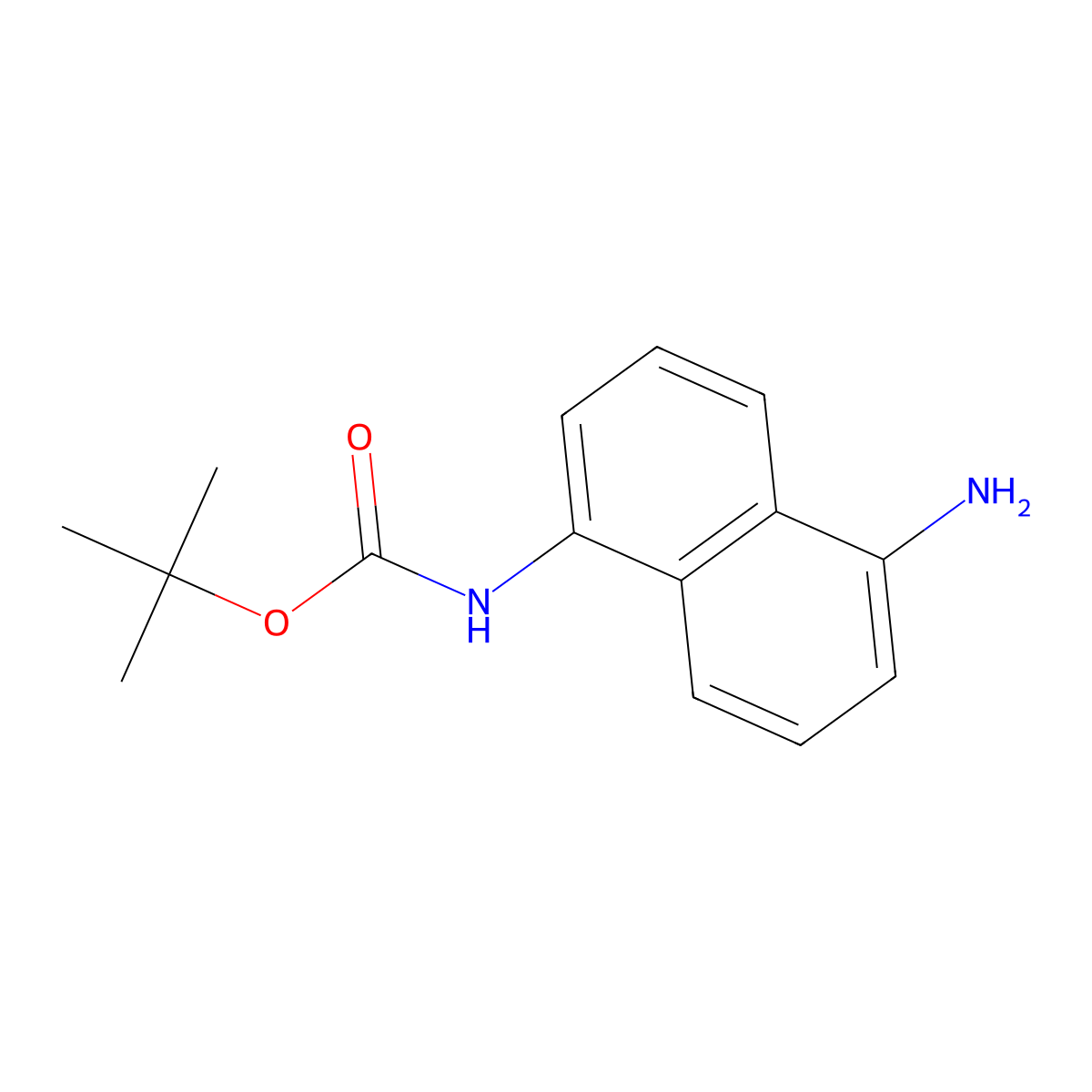 Tert-butyl N-(5-aminonaphthalen-1-yl)carbamate molecular structure, CAS 205126-82-5