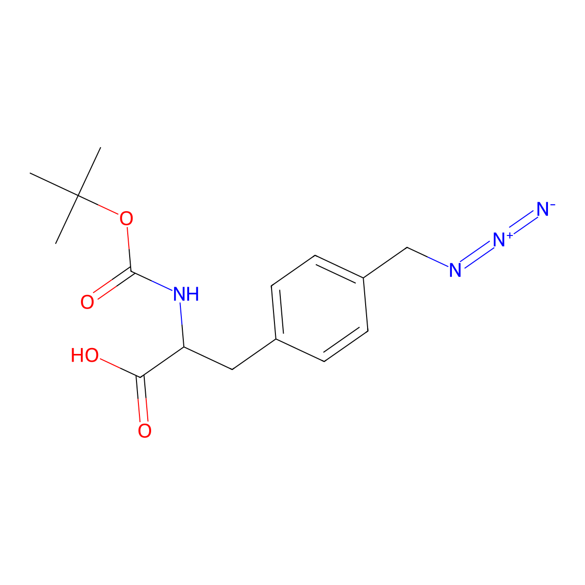 4-(Azidomethyl)-N-Boc-L-phenylalanine molecular structure, CAS 205127-59-9