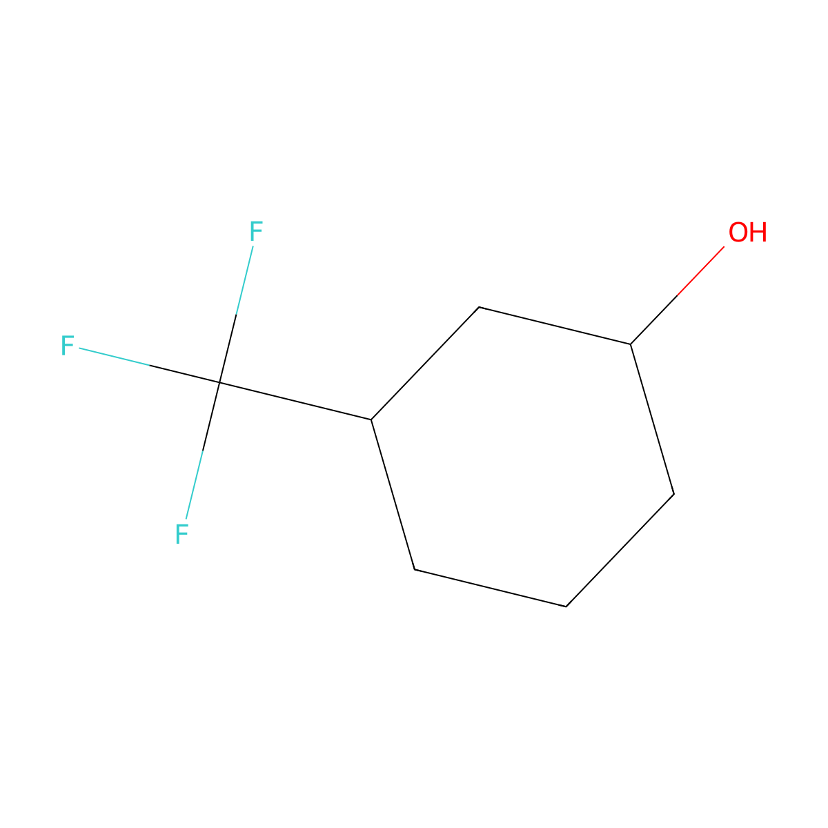 (1S,3R)-3-(Trifluoromethyl)cyclohexanol molecular structure, CAS 205128-00-3