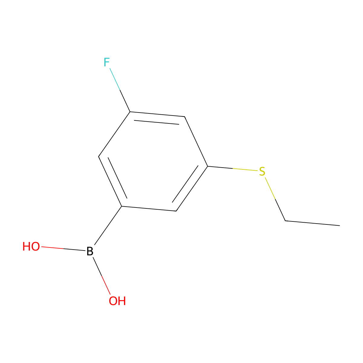 (3-(Ethylthio)-5-fluorophenyl)boronic acid molecular structure, CAS 2051298-05-4