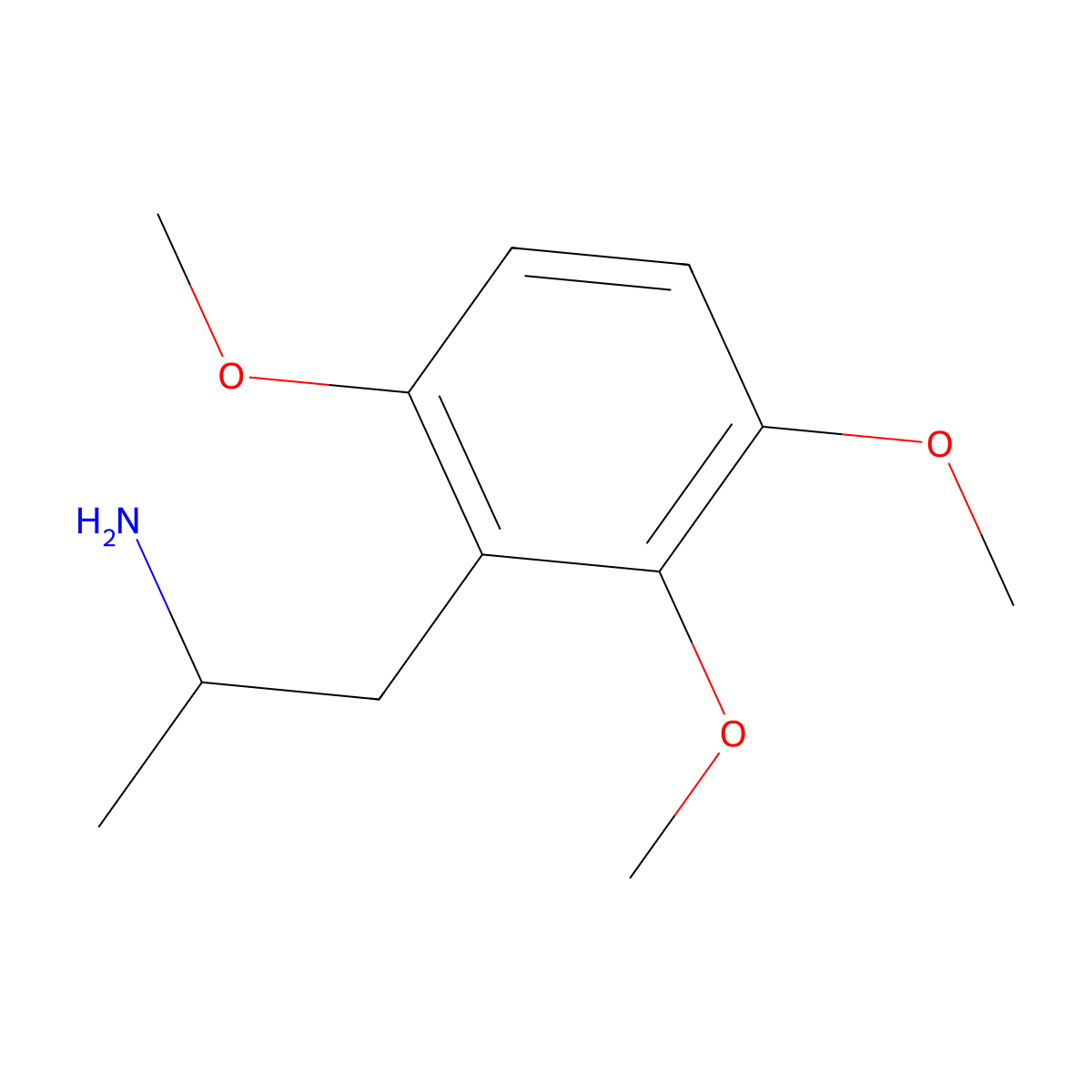 2,3,6-Trimethoxyamphetamine, DL- molecular structure, CAS 20513-16-0