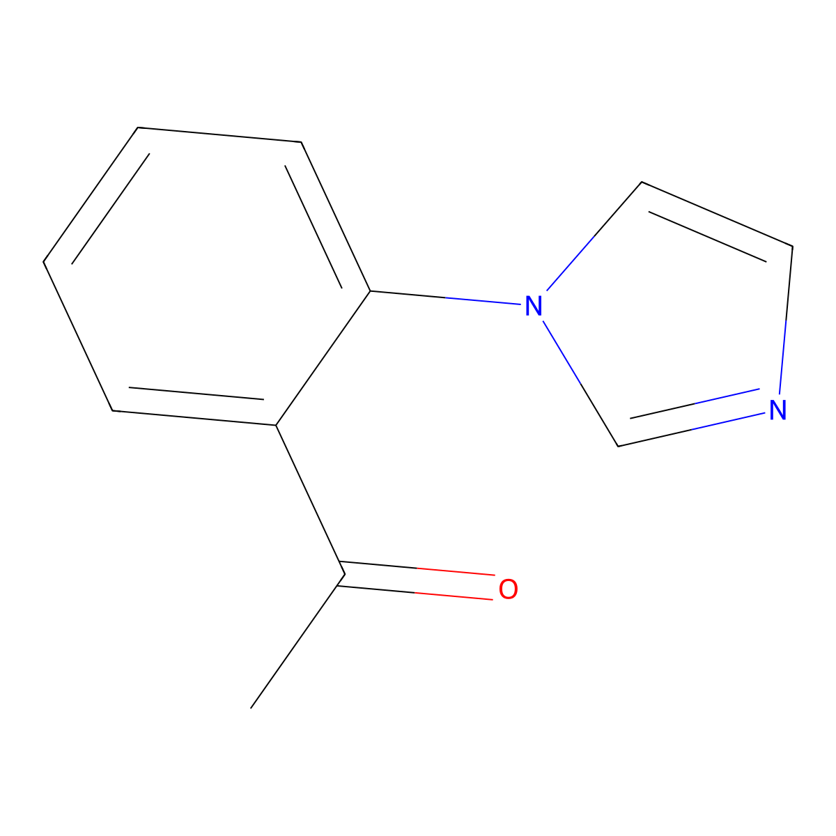1-[2-(1H-imidazol-1-yl)phenyl]ethanone molecular structure, CAS 20513-61-5