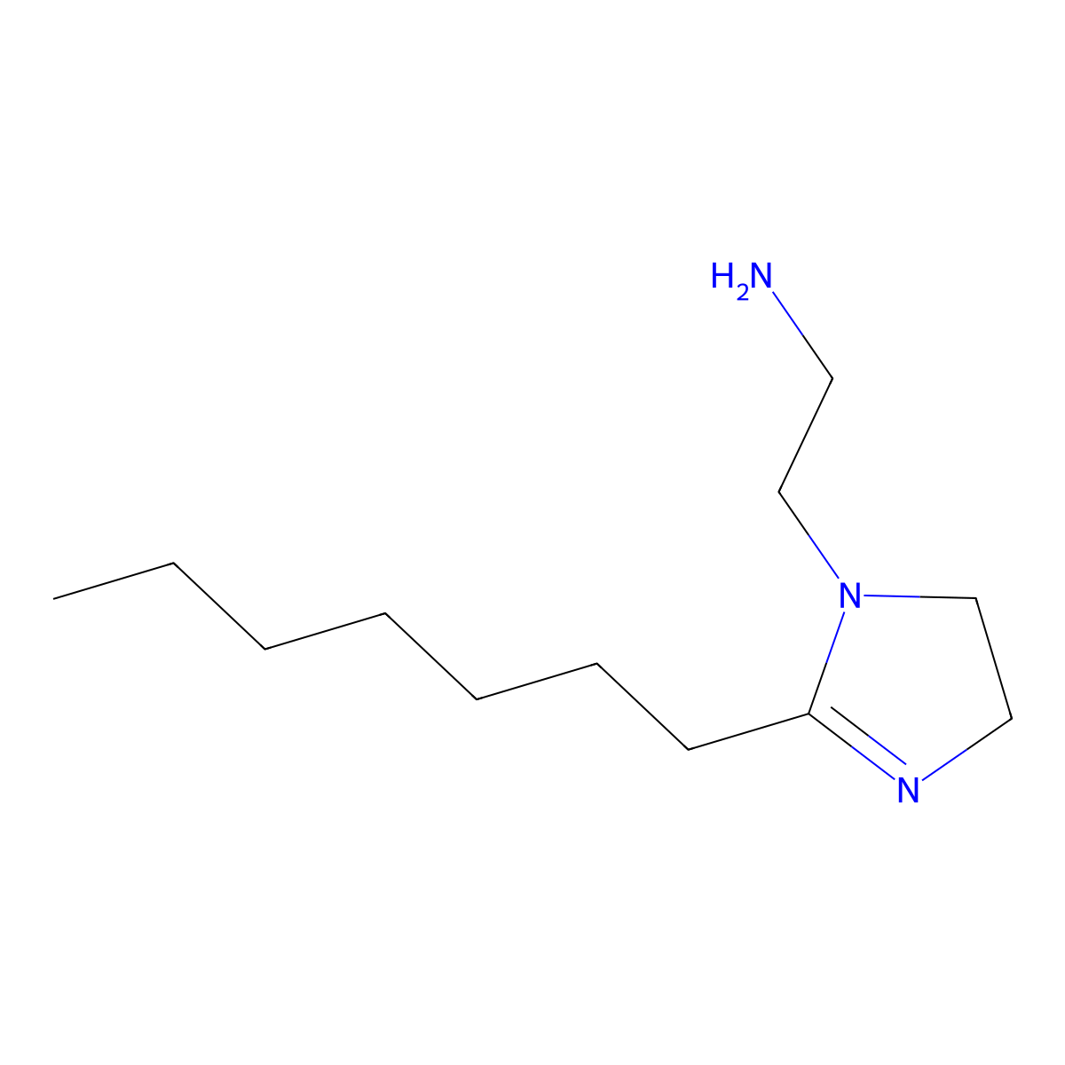 1H-Imidazole-1-ethanamine, 2-heptyl-4,5-dihydro- molecular structure, CAS 20513-79-5