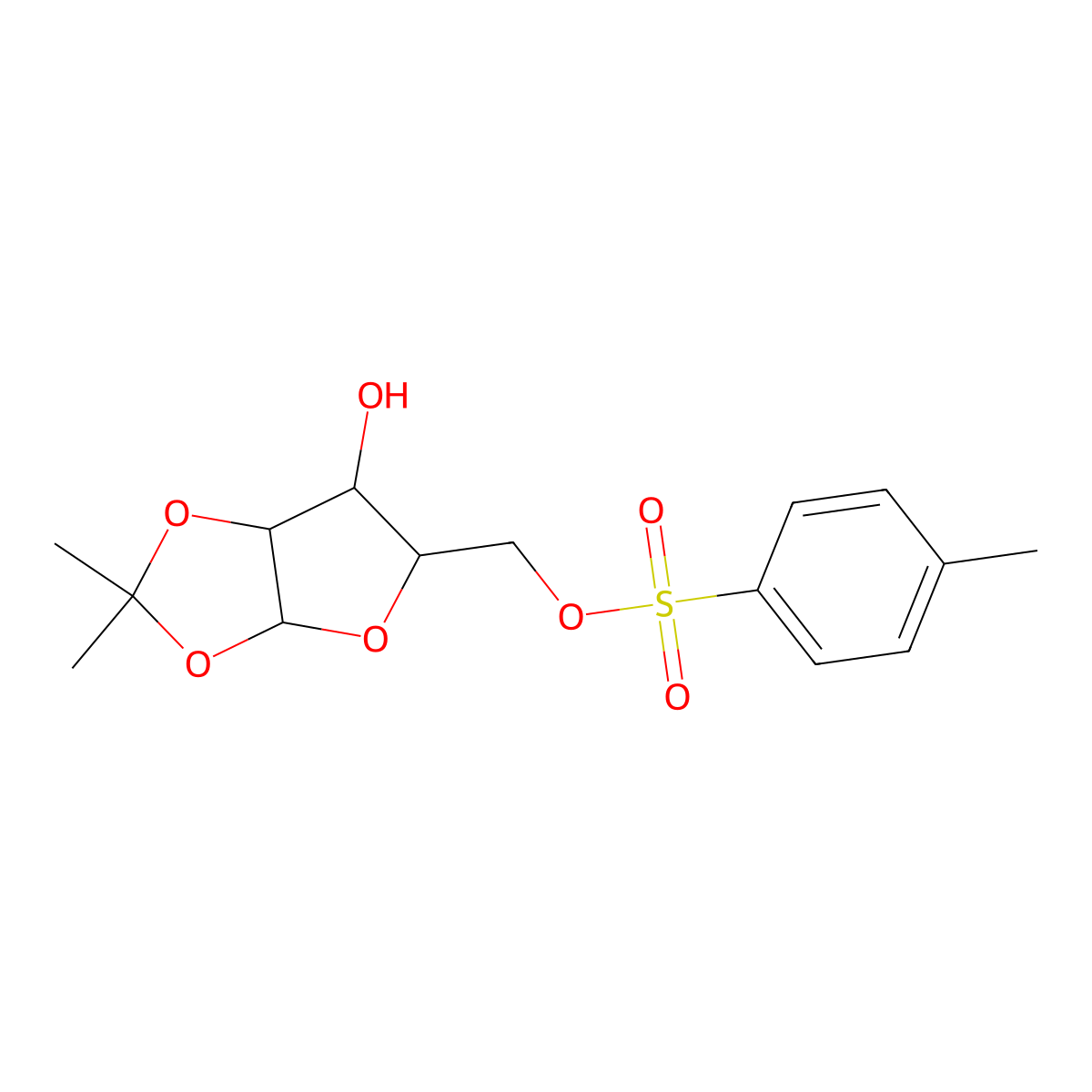 [(3aR,5R,6S,6aR)-6-hydroxy-2,2-dimethyl-tetrahydro-2H-furo[2,3-d][1,3]dioxol-5-yl]methyl 4-methylbenzene-1-sulfonate molecular structure, CAS 20513-95-5