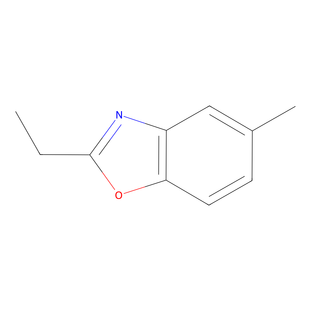 2-Ethyl-5-methylbenzoxazole molecular structure, CAS 20514-29-8
