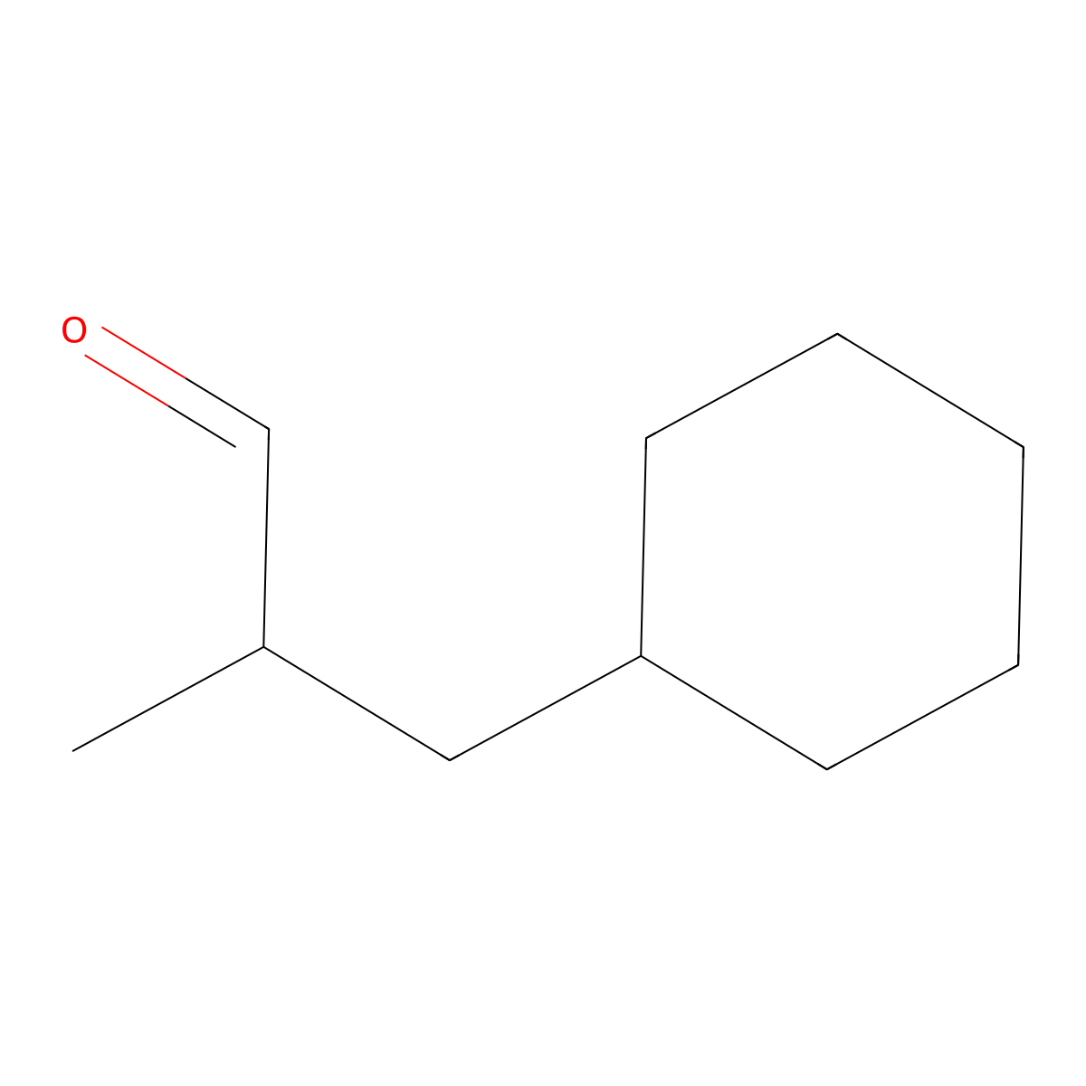 3-Cyclohexyl-2-methylpropanal molecular structure, CAS 20514-52-7