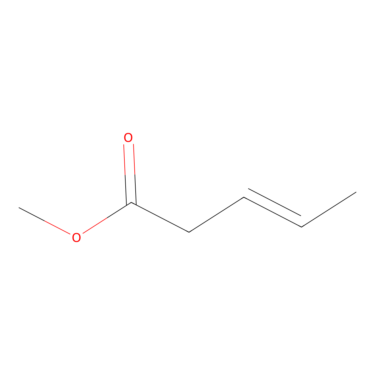 Methyl pent-3-enoate molecular structure, CAS 20515-19-9
