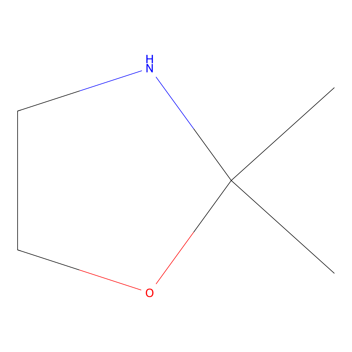 2,2-Dimethyl-oxazolidine molecular structure, CAS 20515-62-2