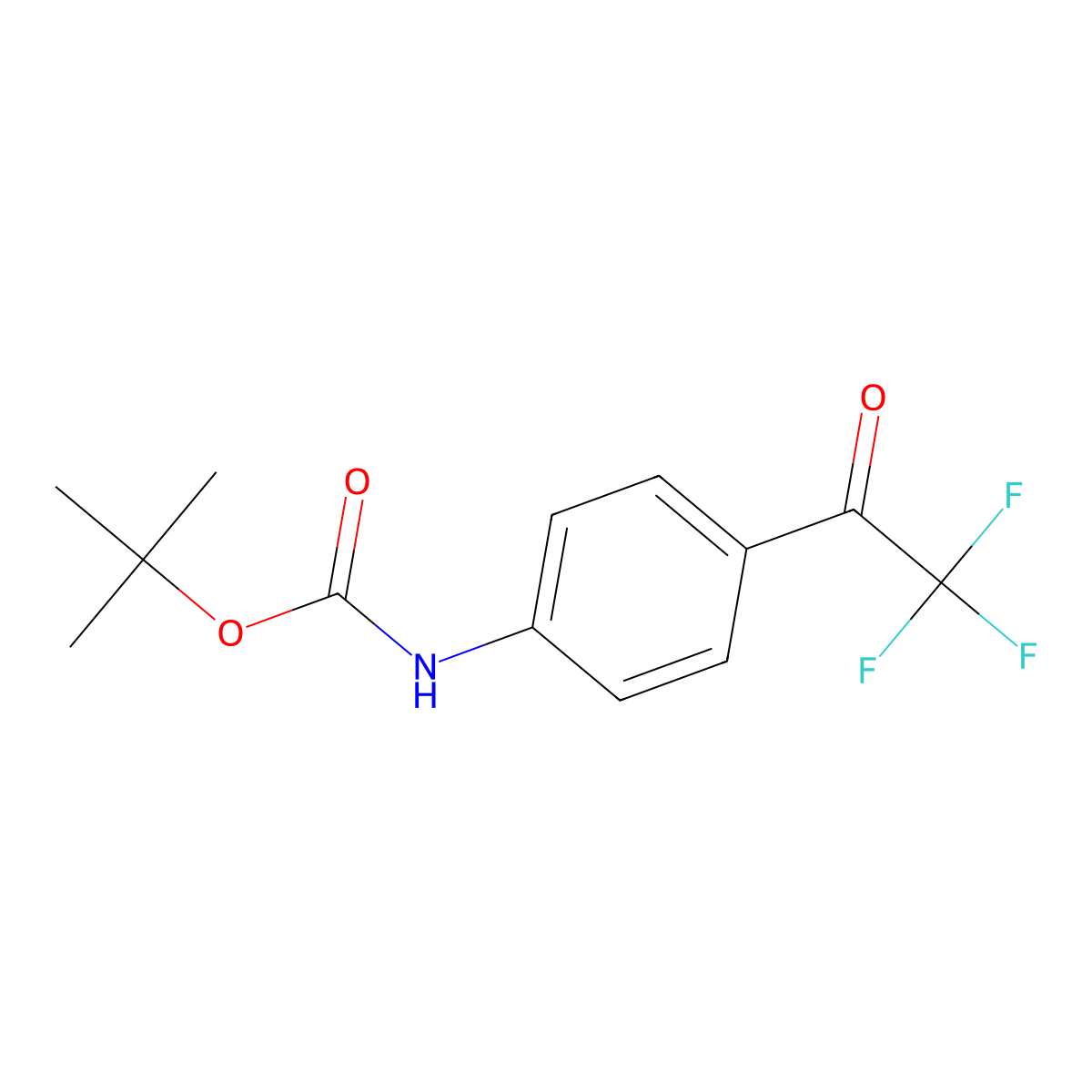 tert-butyl N-[4-(trifluoroacetyl)phenyl]carbamate molecular structure, CAS 2051580-63-1