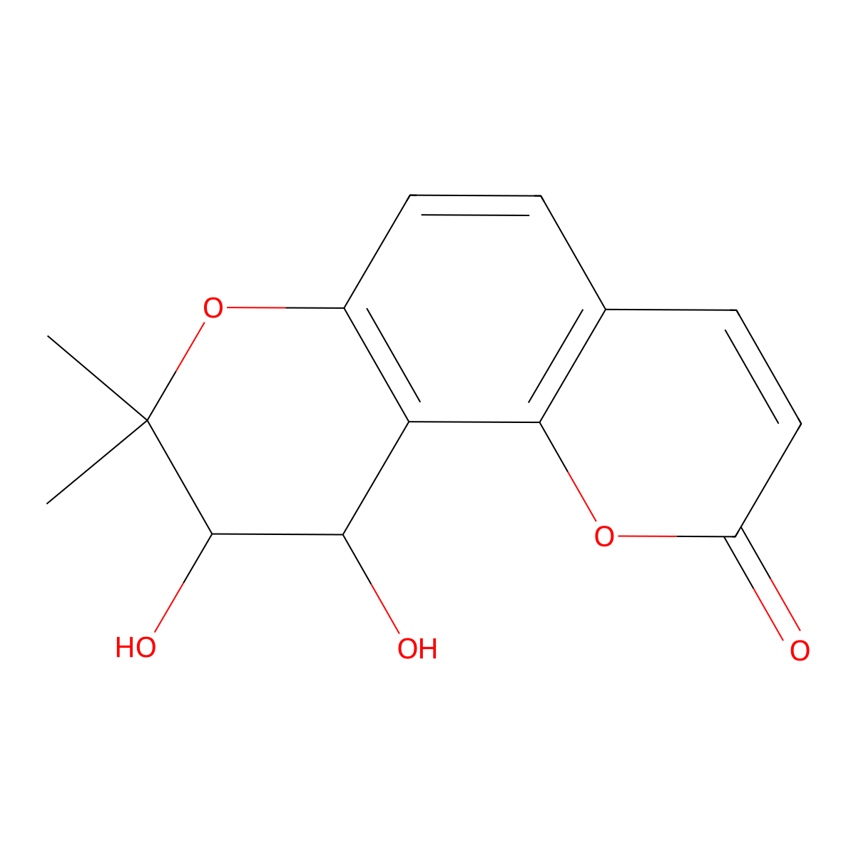 (+)-trans-Khellactone molecular structure, CAS 20516-17-0